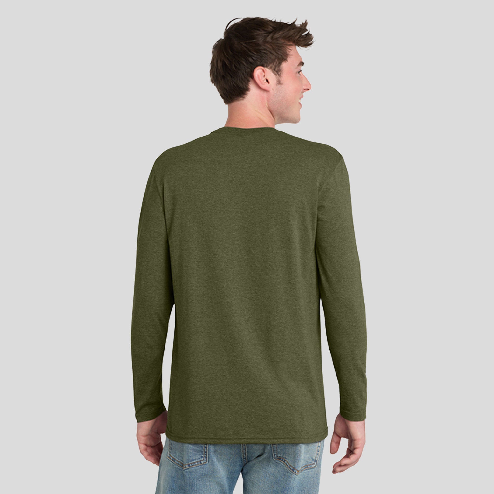 Tri-Blend Long Sleeve Tee | Military Green Heather
