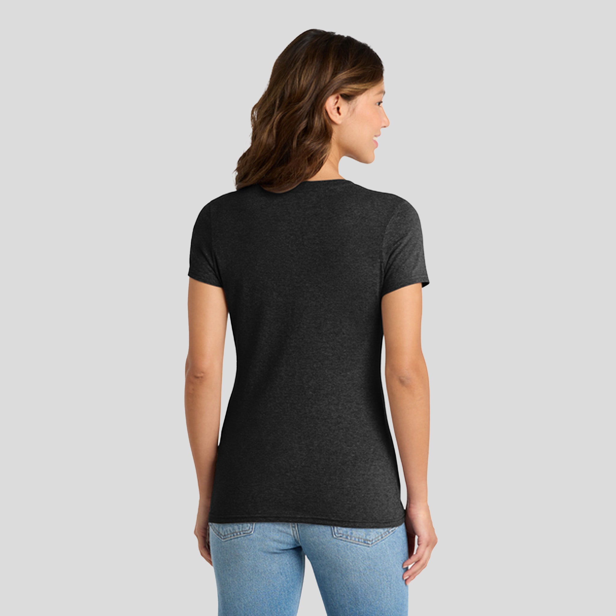 Women's Tri-Blend V-Neck Tee | Black Heather