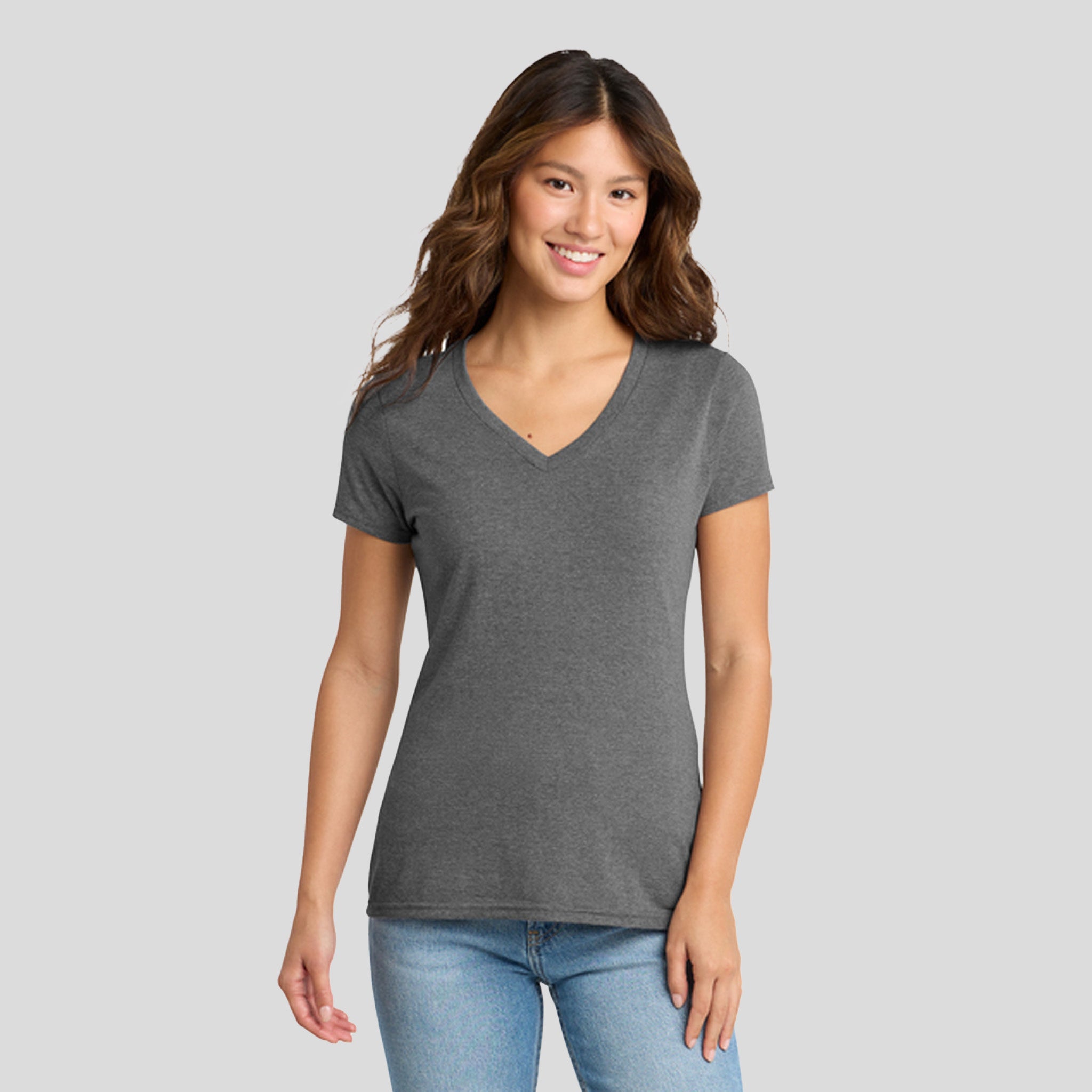 Women's Tri-Blend V-Neck Tee | Graphite Heather
