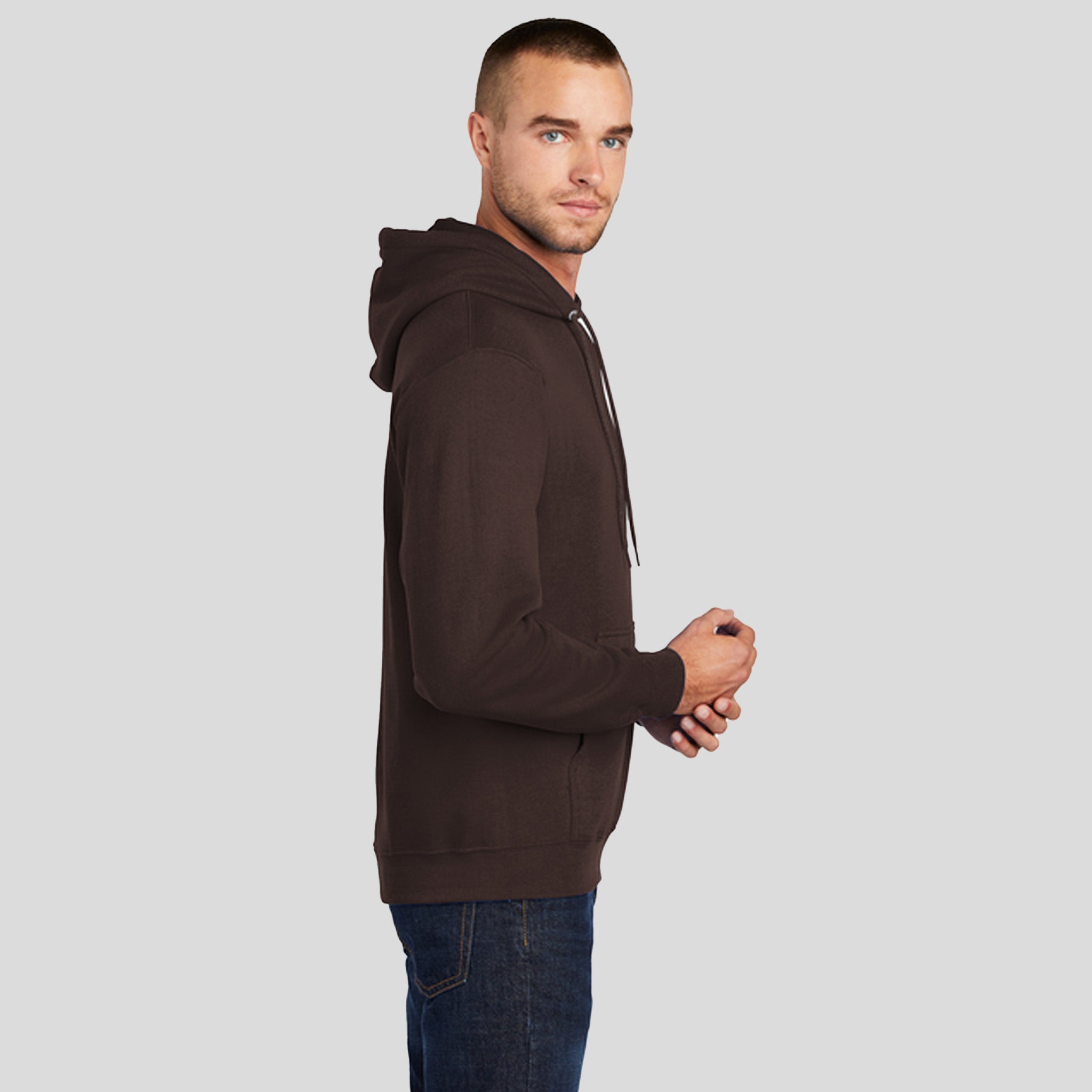 Core Fleece Pullover Hooded Sweatshirt | Dark Chocolate Brown