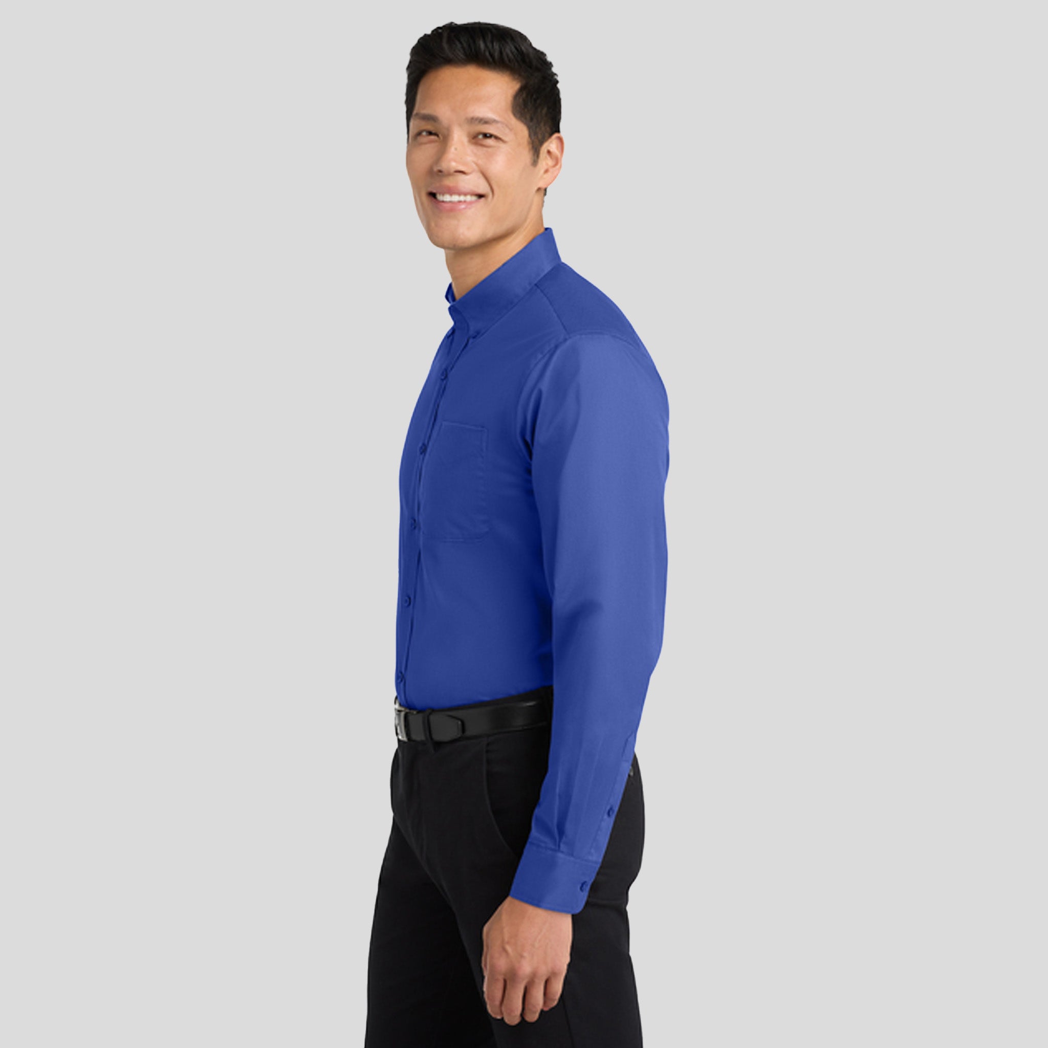 Long Sleeve Easy Care Shirt | Royal/Classic Navy