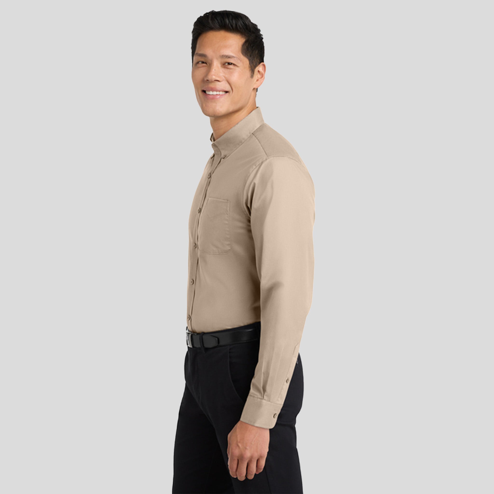 Long Sleeve Easy Care Shirt | Stone