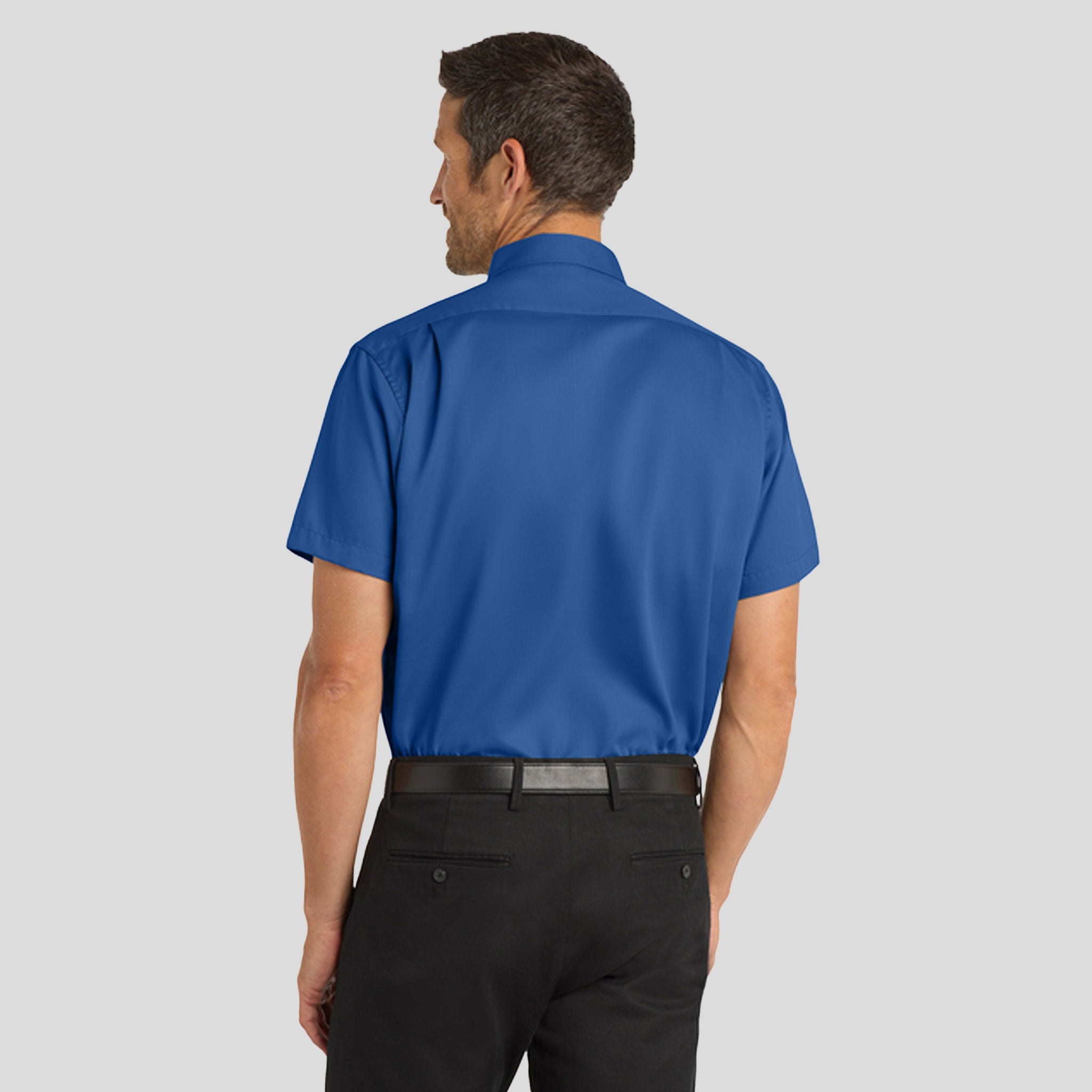Men's Short Sleeve SuperProβ’ Twill Shirt | True Blue