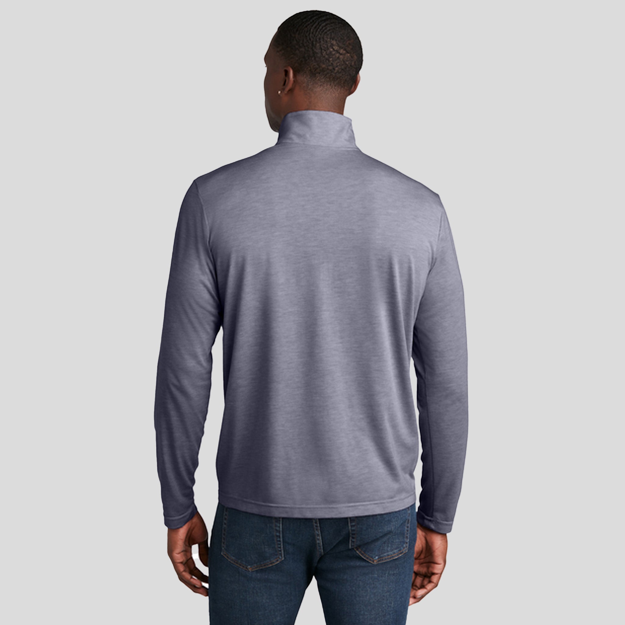 PosiCharge ยฎ Tri-Blend Wicking 1/4-Zip Pullover | True Navy Heather