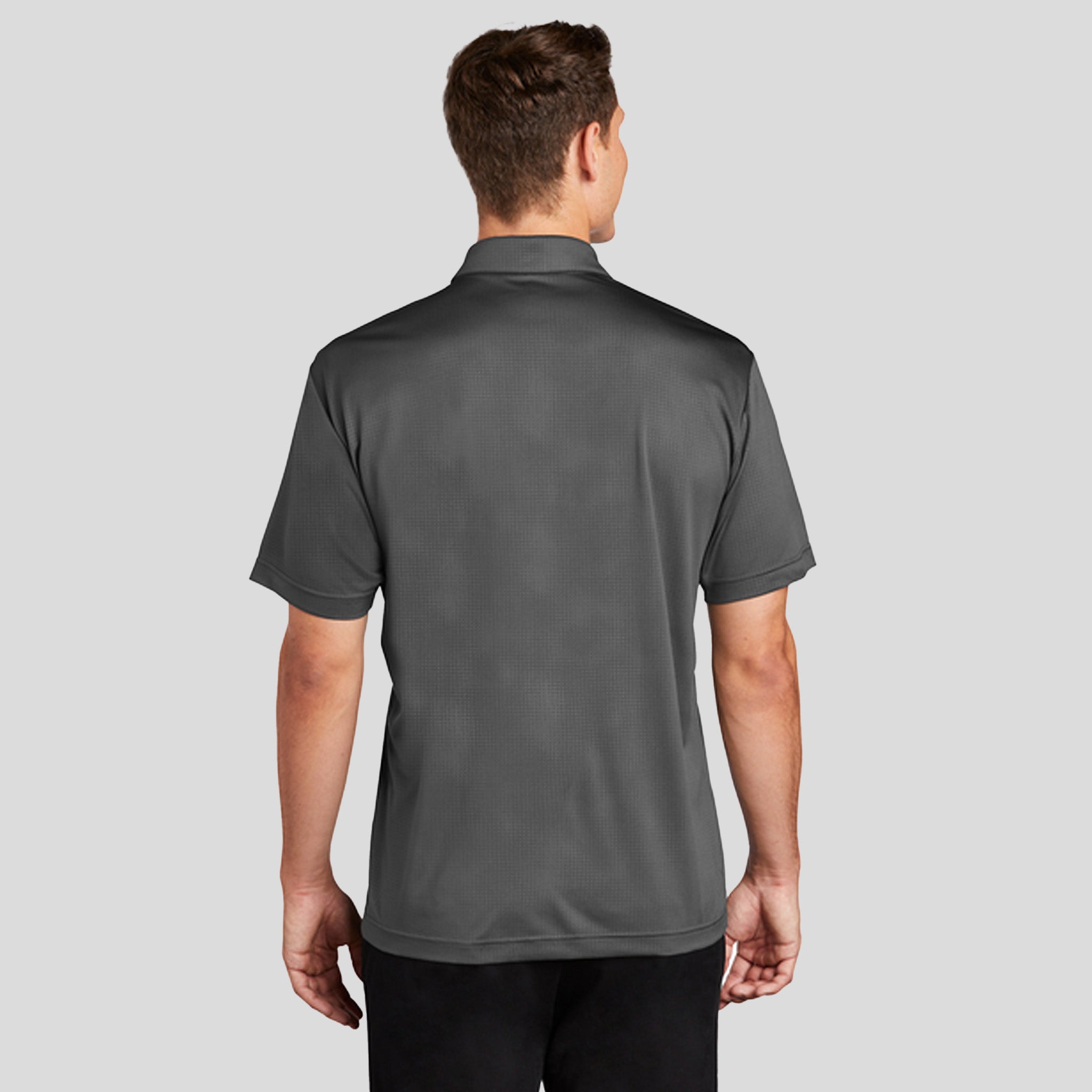 Embossed PosiCharge® Tough Polo® | Dark Smoke Grey