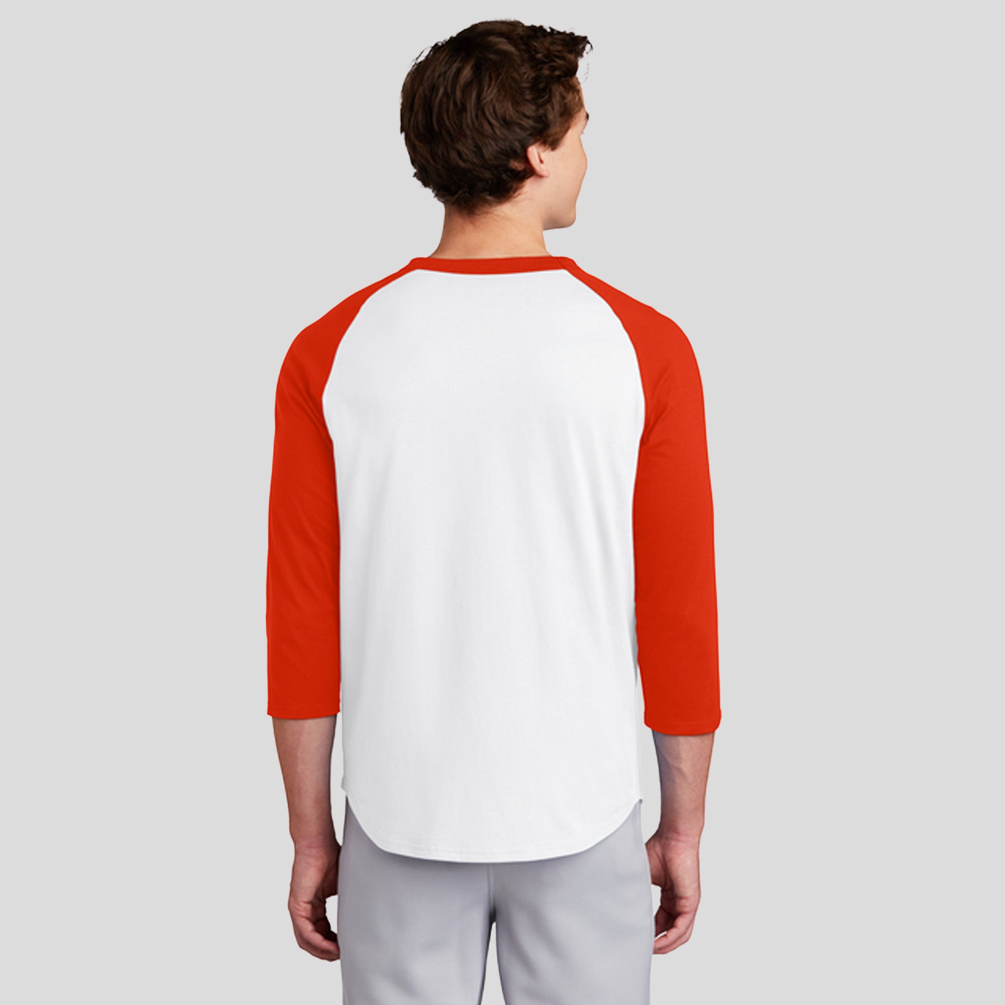 Colorblock Raglan Jersey | White/Deep Orange