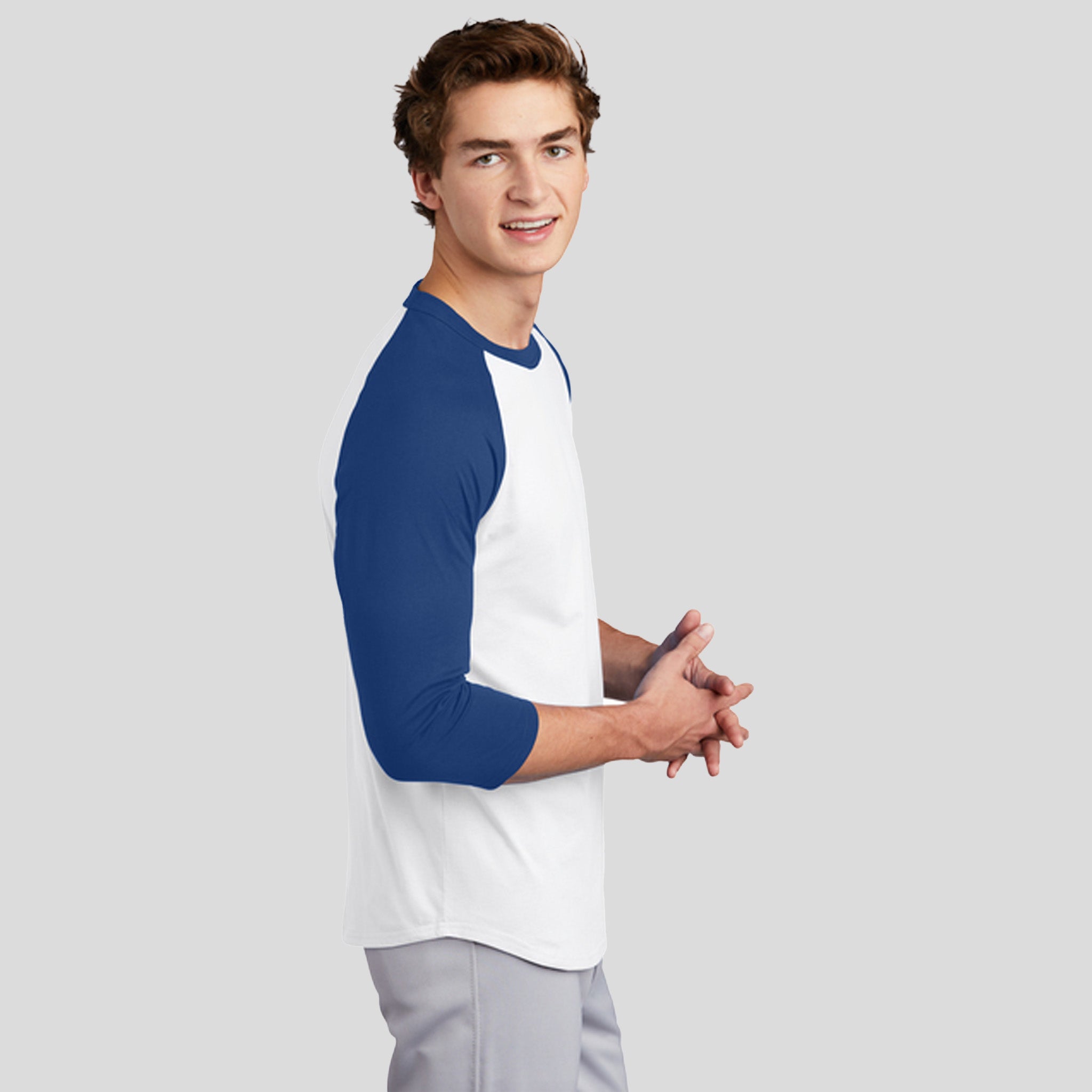 Colorblock Raglan Jersey | White/Royal
