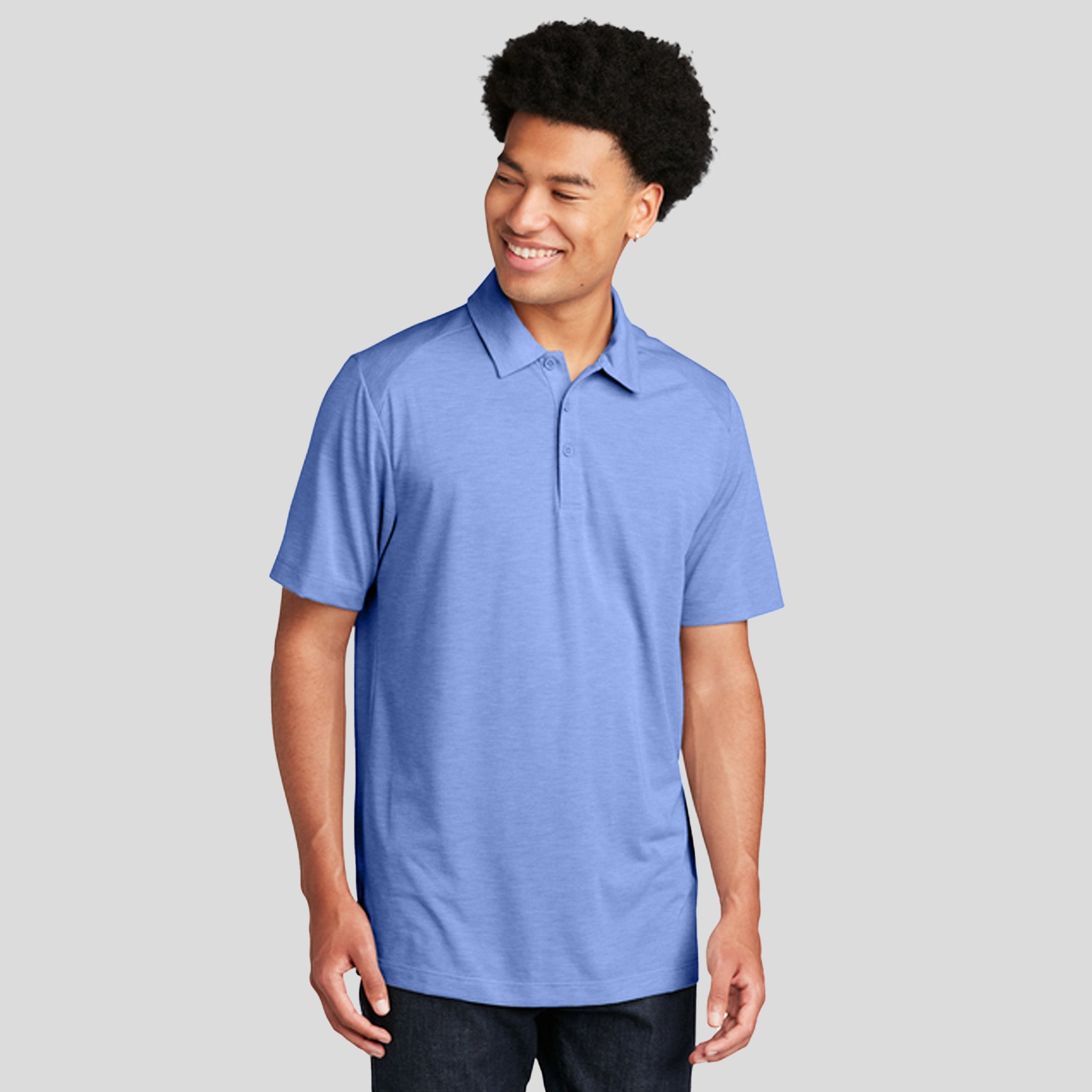 PosiCharge ® Tri-Blend Wicking Polo | True Royal Heather