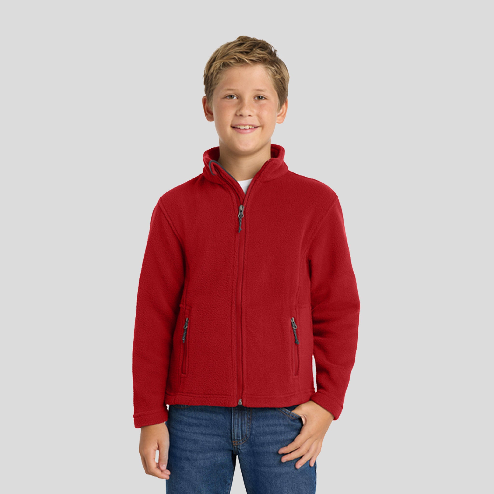 Youth Value Fleece Jacket | Red