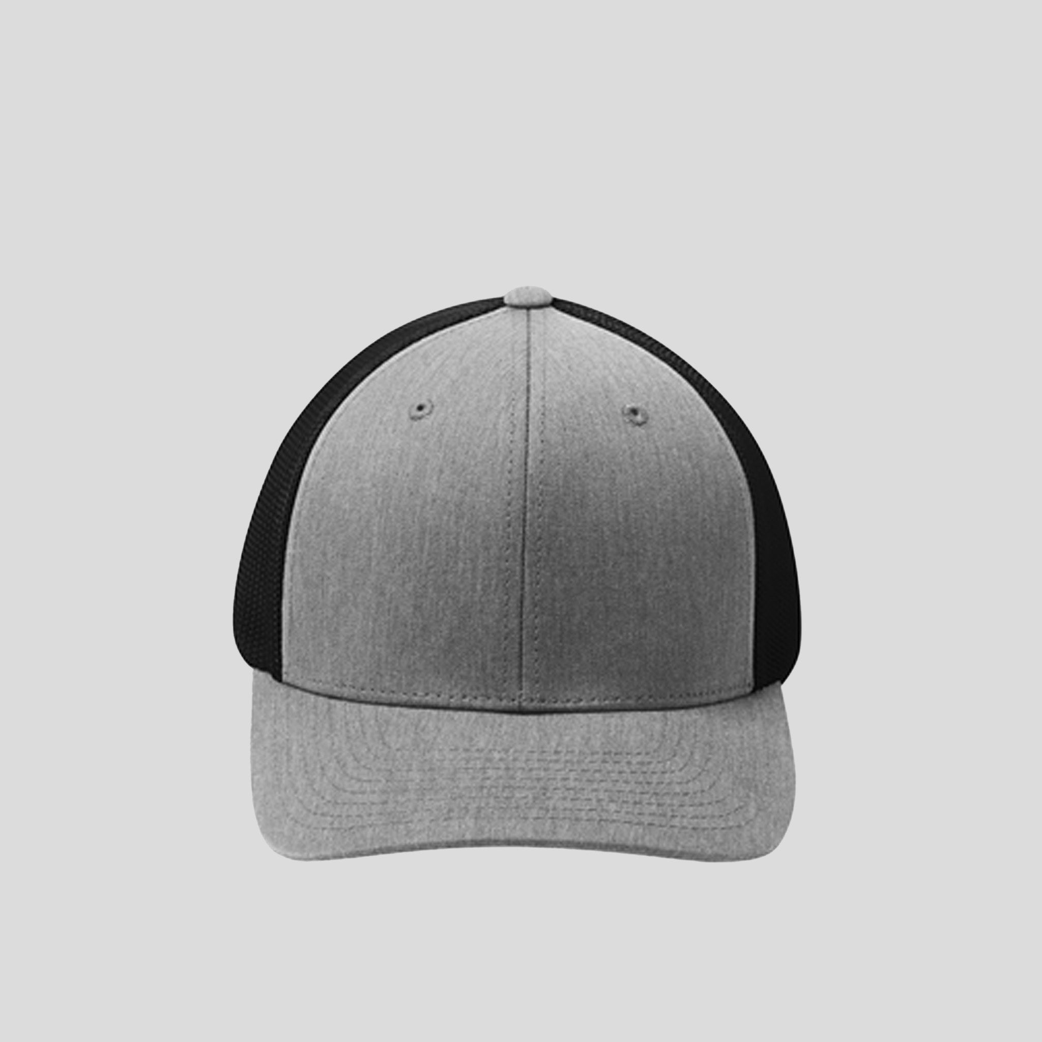 Flexfitยฎ Mesh Back Cap | Heather Grey/Black