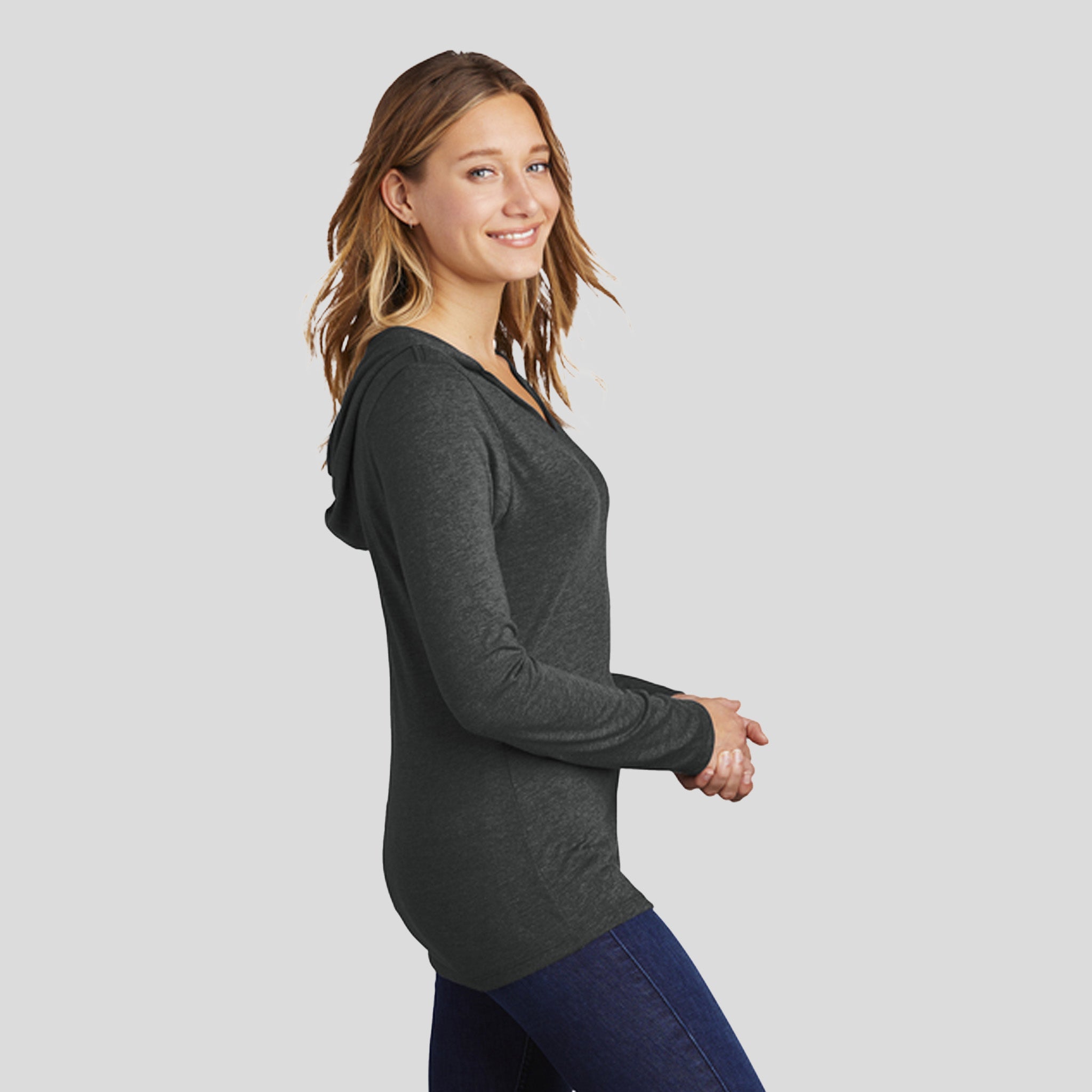 Womenโs Perfect Tri ยฎ Long Sleeve Hoodie | Black Frost