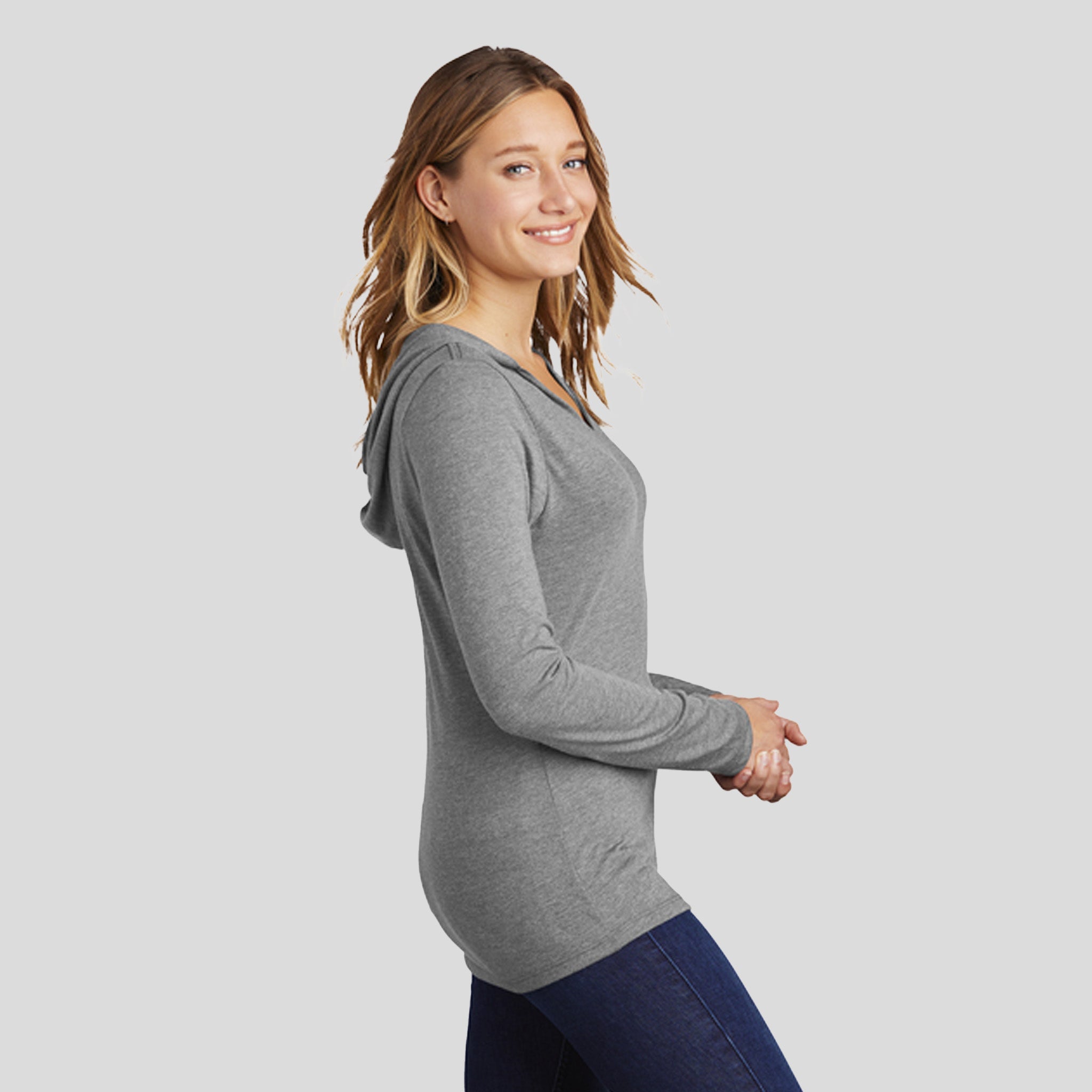 Womenโs Perfect Tri ยฎ Long Sleeve Hoodie | Grey Frost