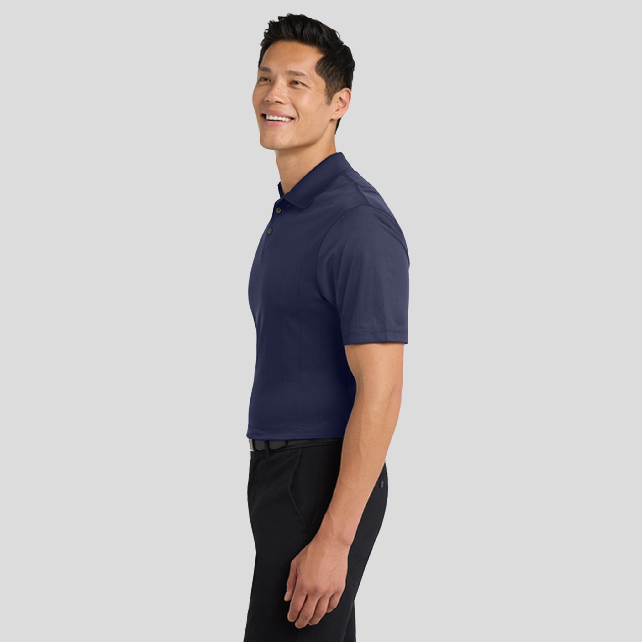 Performance Fine Jacquard Polo | True Navy