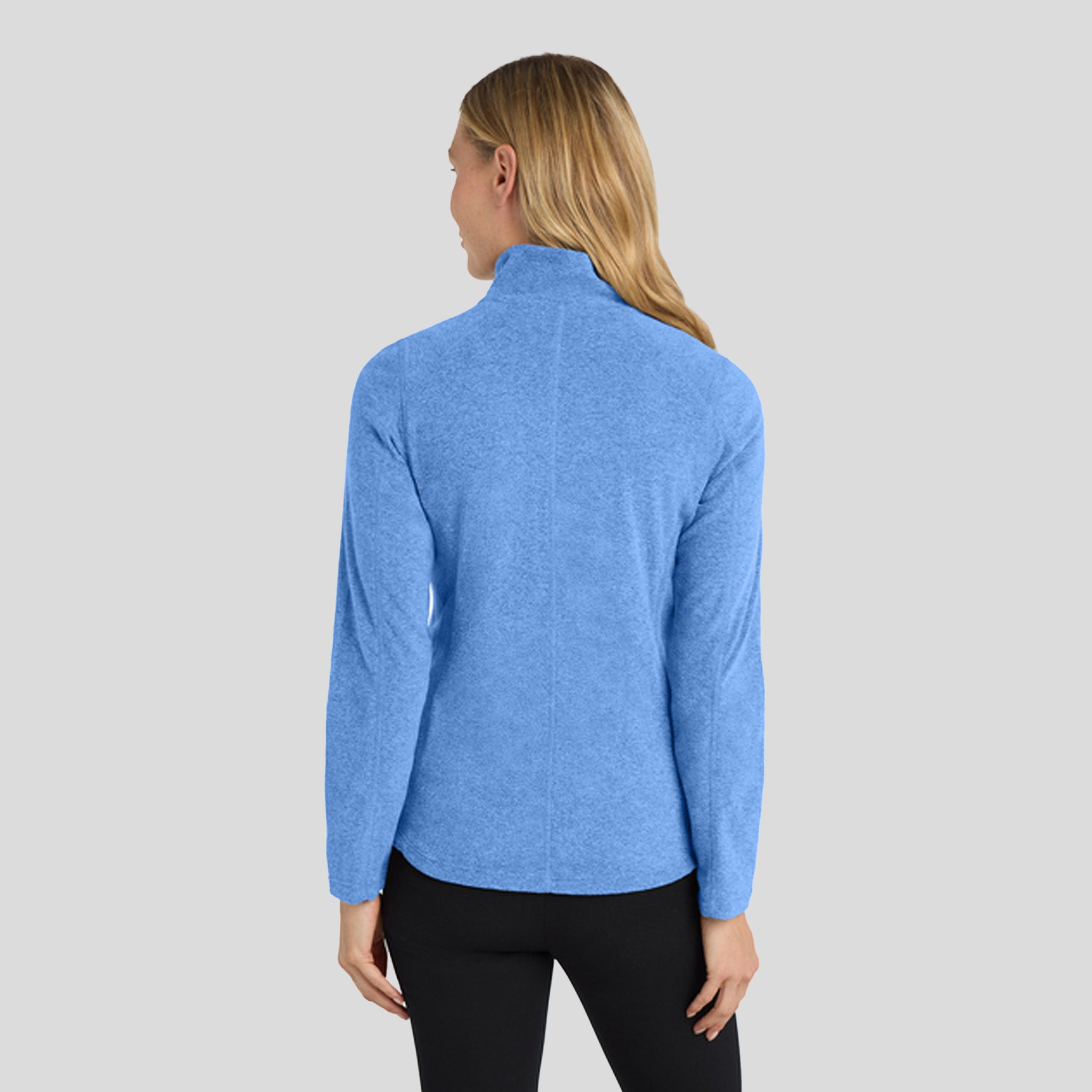 Women's Heather Microfleece Full-Zip Jacket | Light Royal Heather