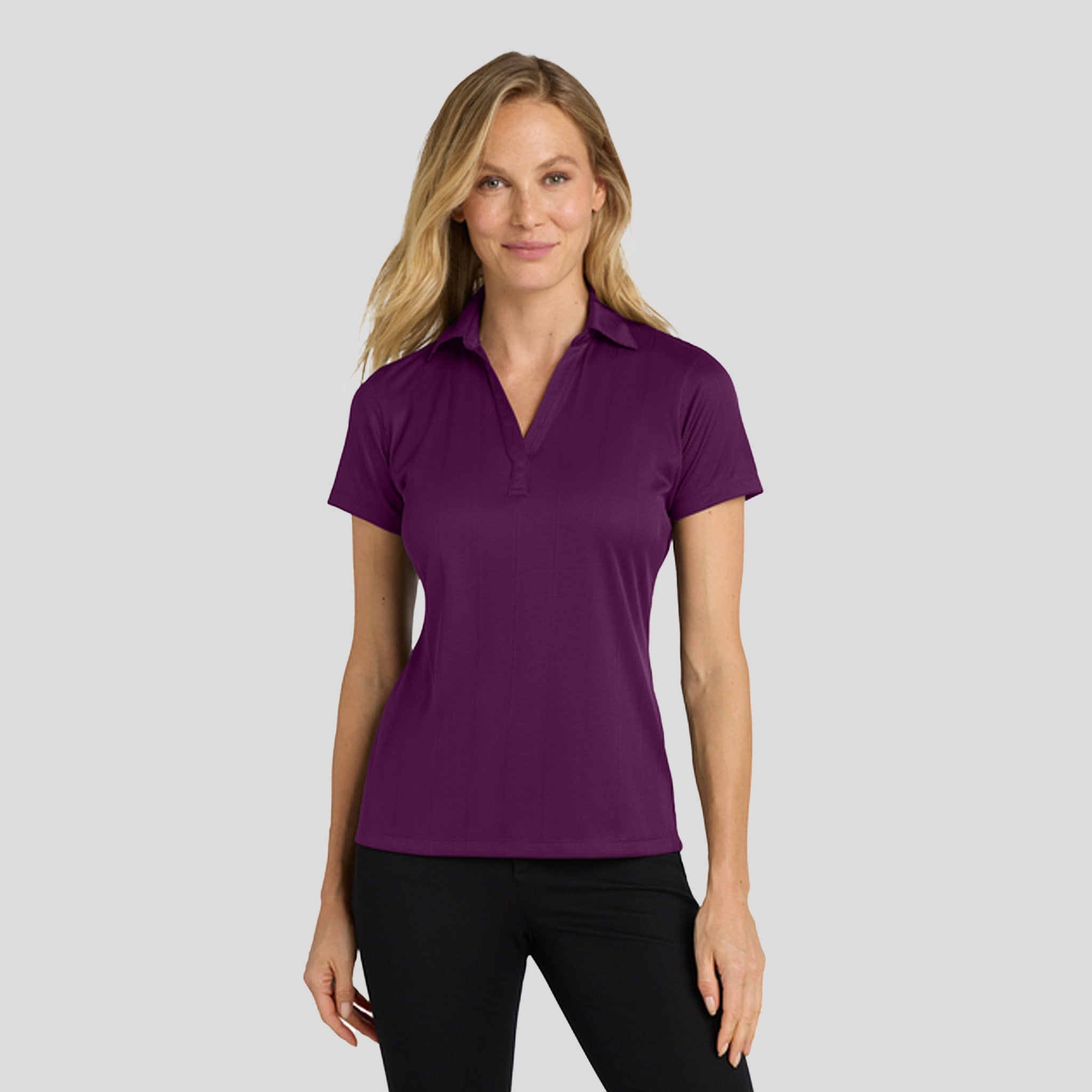 Women's Performance Fine Jacquard Polo | Violet Purple
