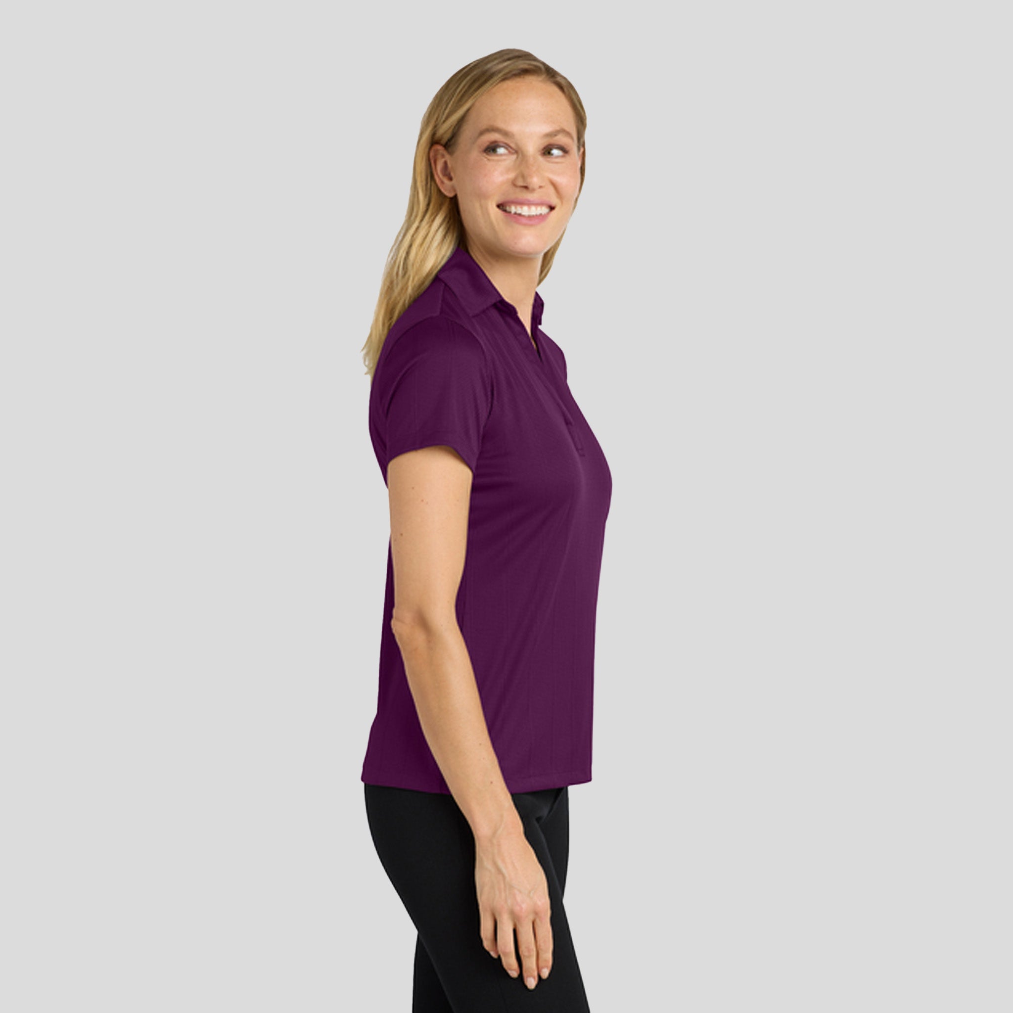 Women's Performance Fine Jacquard Polo | Violet Purple