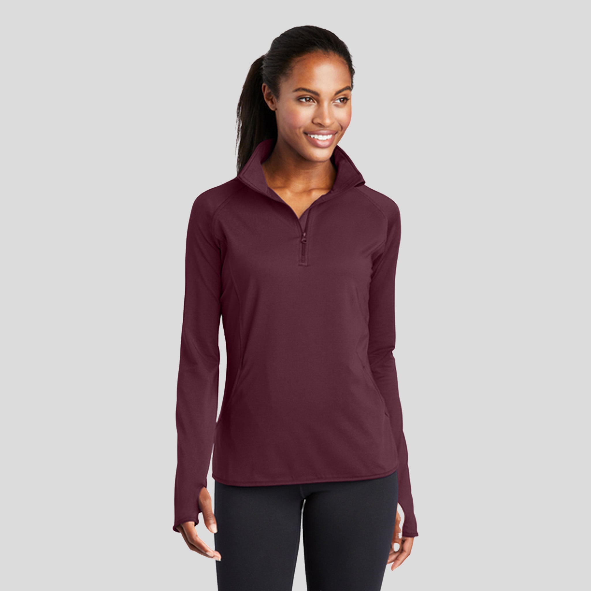 Women's Sport-Wickยฎ Stretch 1/4-Zip Pullover | Maroon