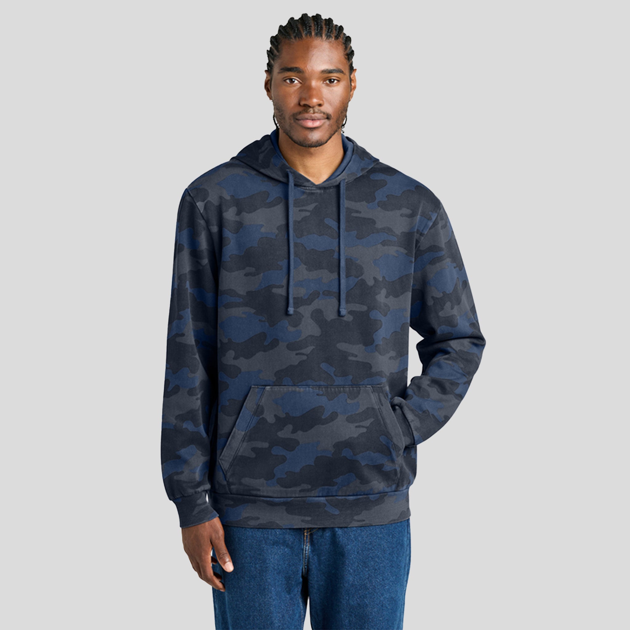 Men's Washβ’ Camo Fleece Hoodie | True Navy