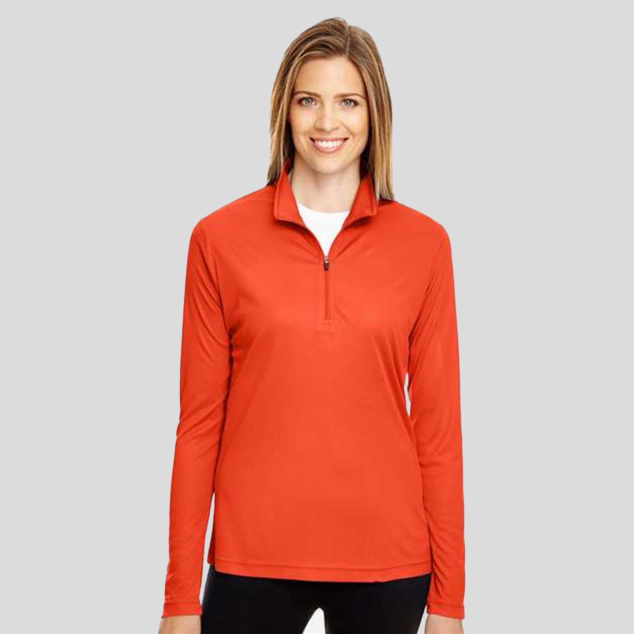 Women's Zone Performance Quarter-Zip Pullover | Sport Orange