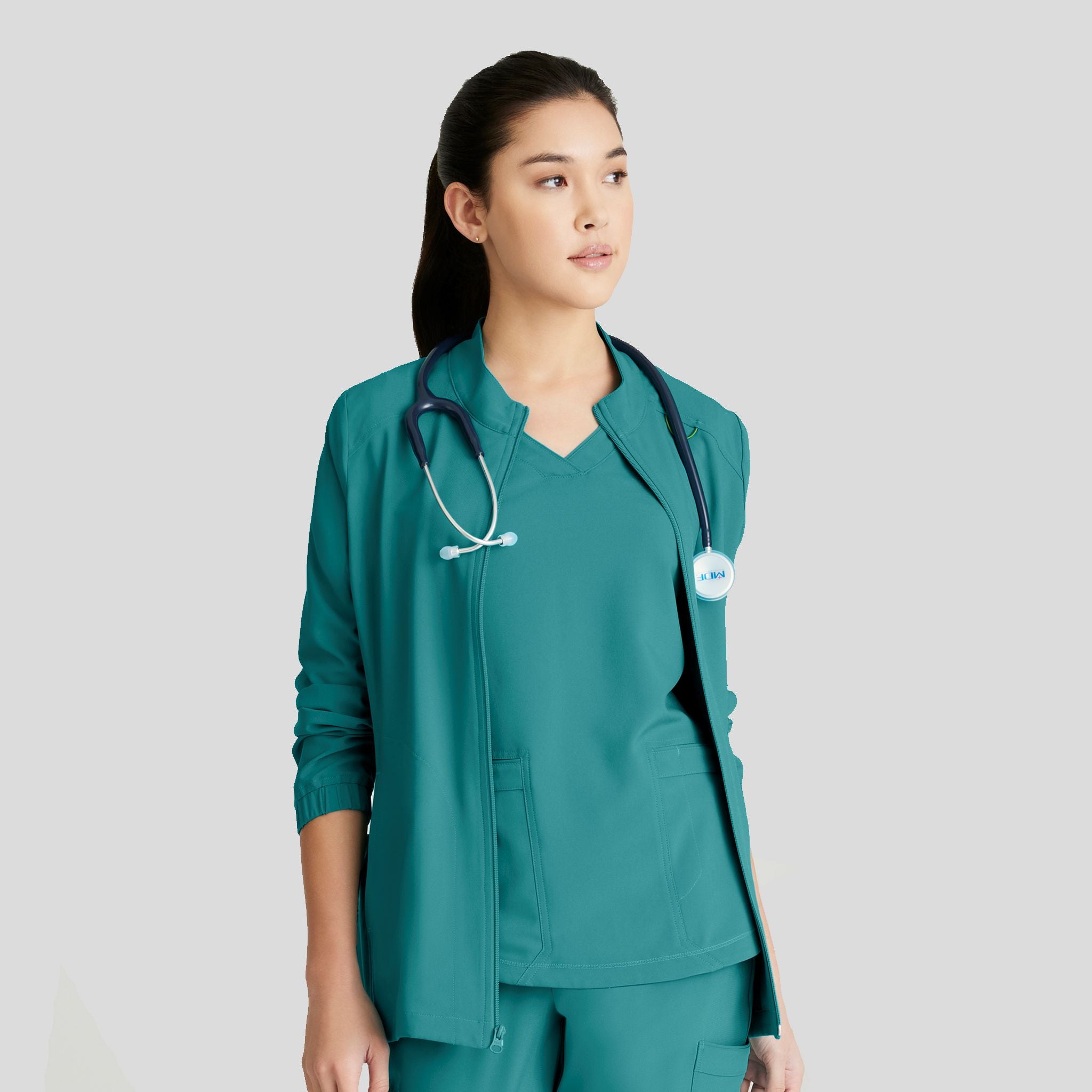 Virtue Warm-up Scrub Jacket | Teal
