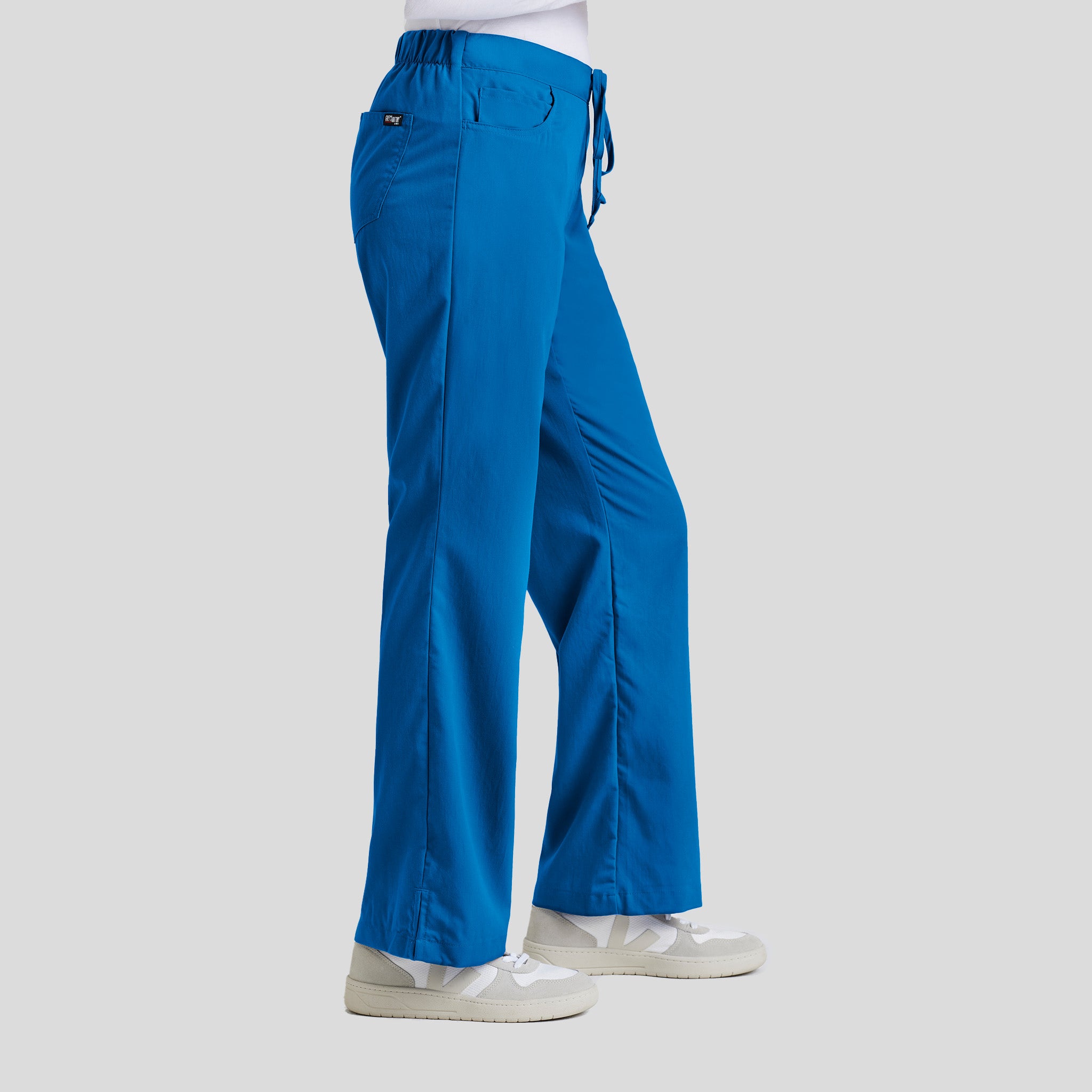 Riley 5-Pocket Mid-Rise Flared Leg Scrub Pant | Royal