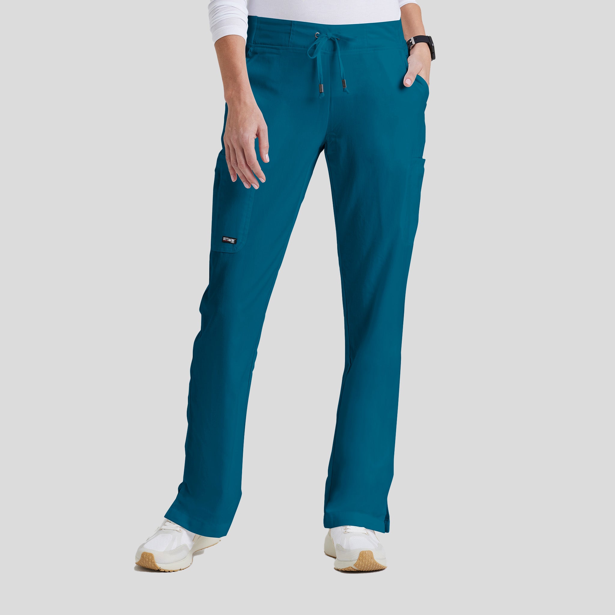 Mia 6-Pocket Low-Rise Straight Leg Scrub Pant | Bahama