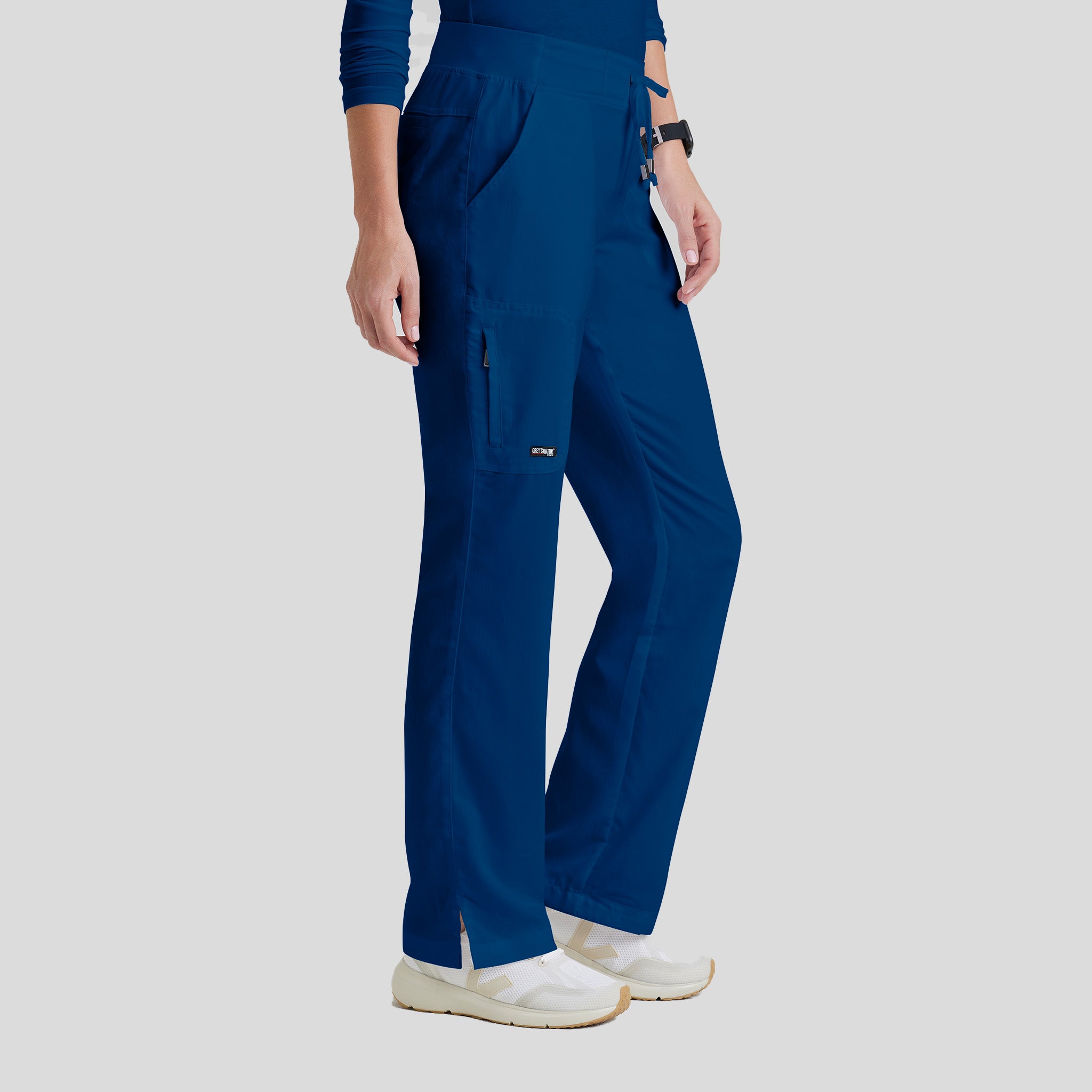 Mia 6-Pocket Low-Rise Straight Leg Scrub Pant | Indigo