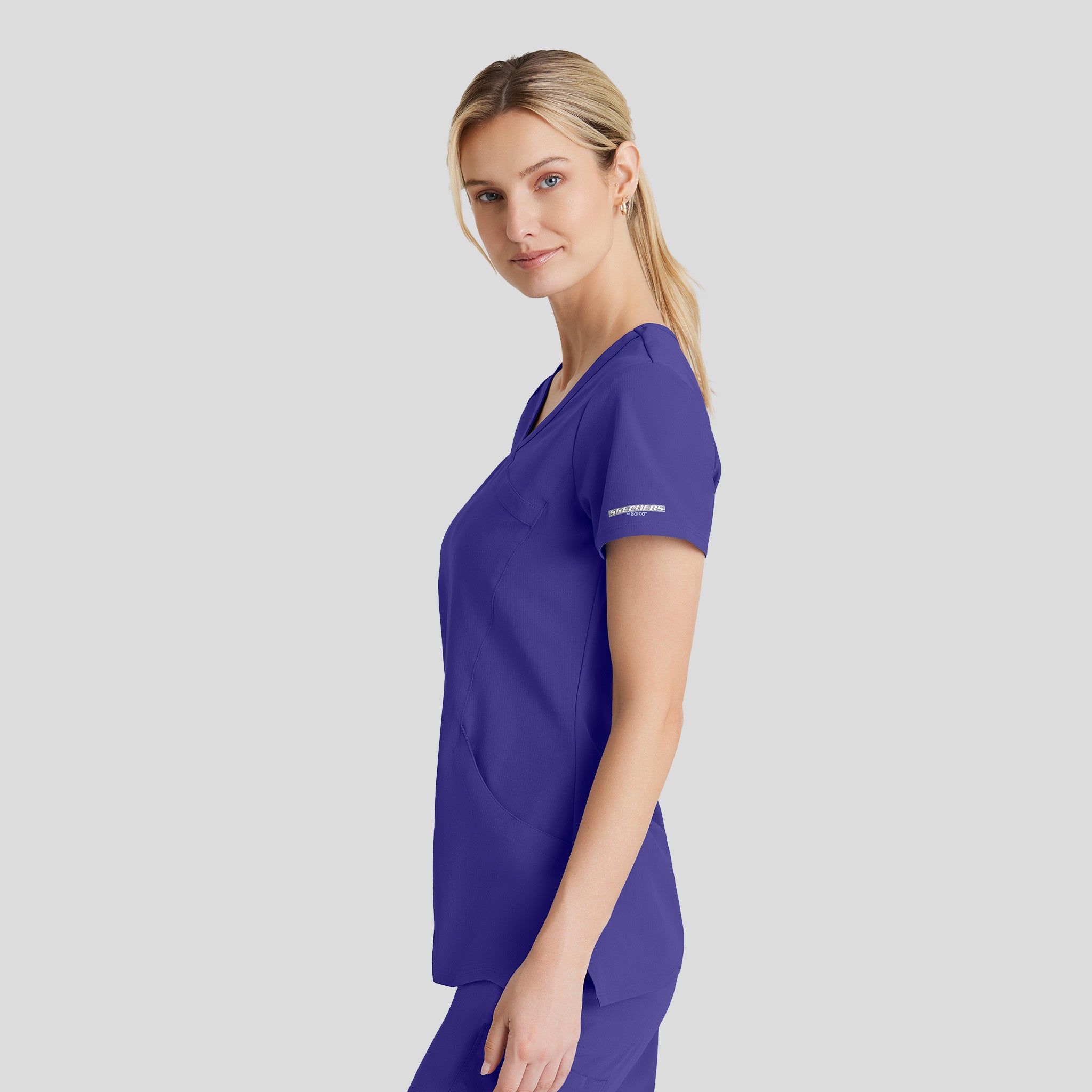 Reliance 3-Pocket Crossover V-Neck Scrub Top | Grape