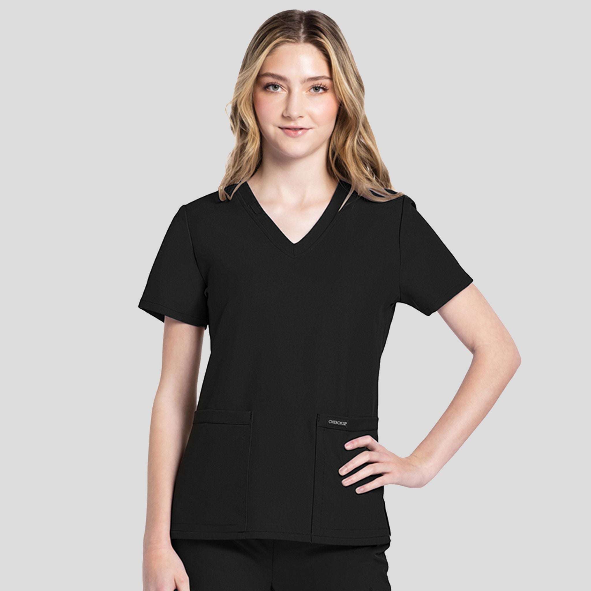 V-Neck Top | Black