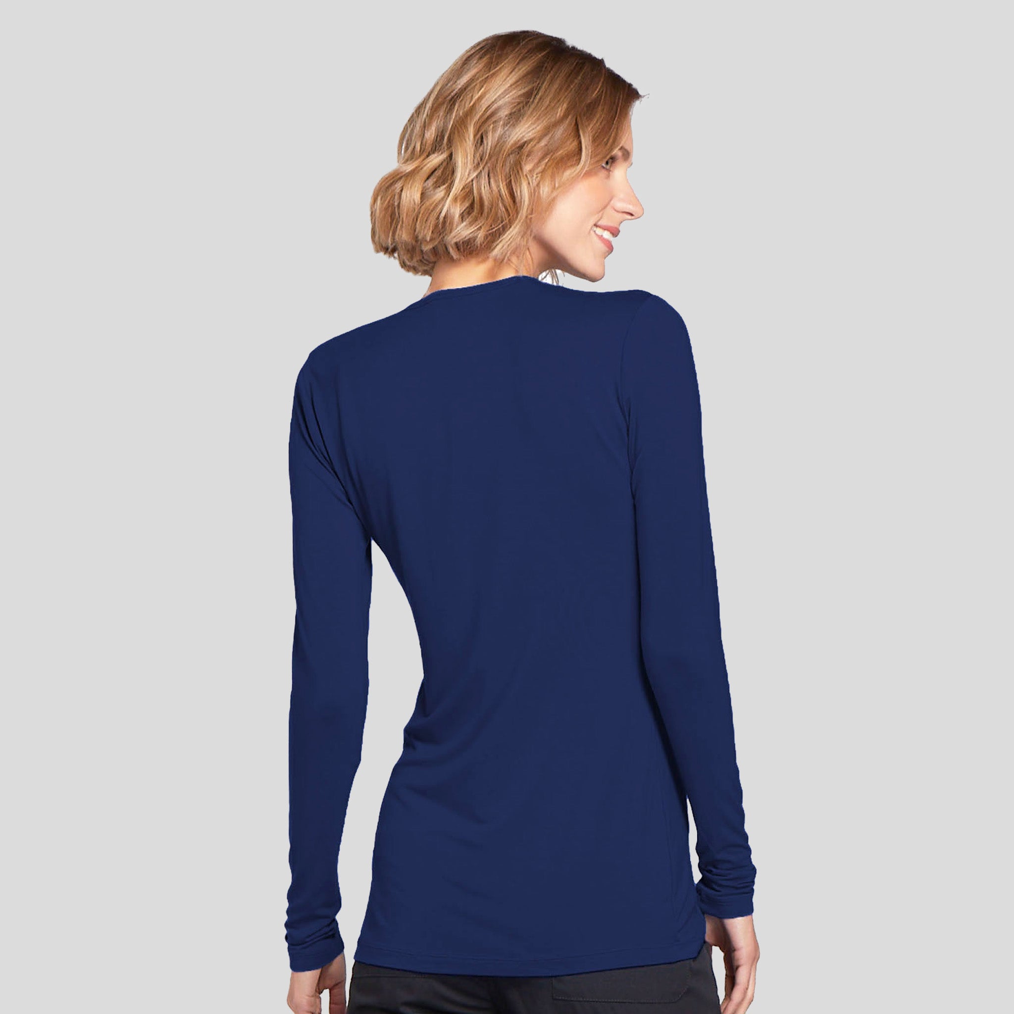 Long Sleeve Knit Underscrub | Navy