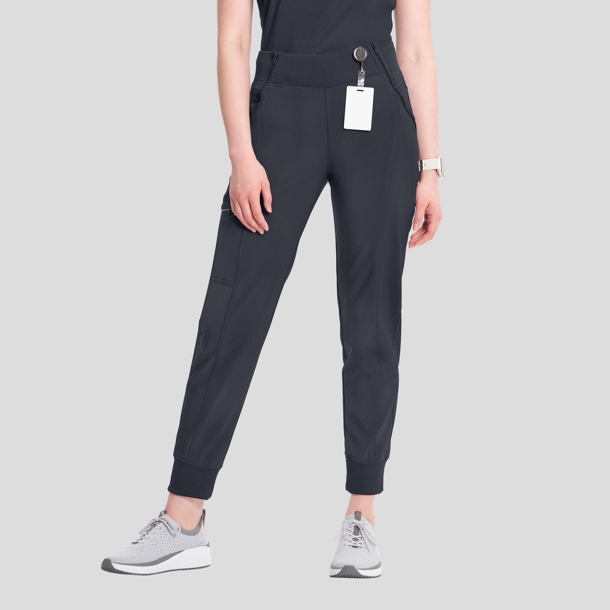 Infinity Elastic Waistband Jogger Scrub Pant | Pewter