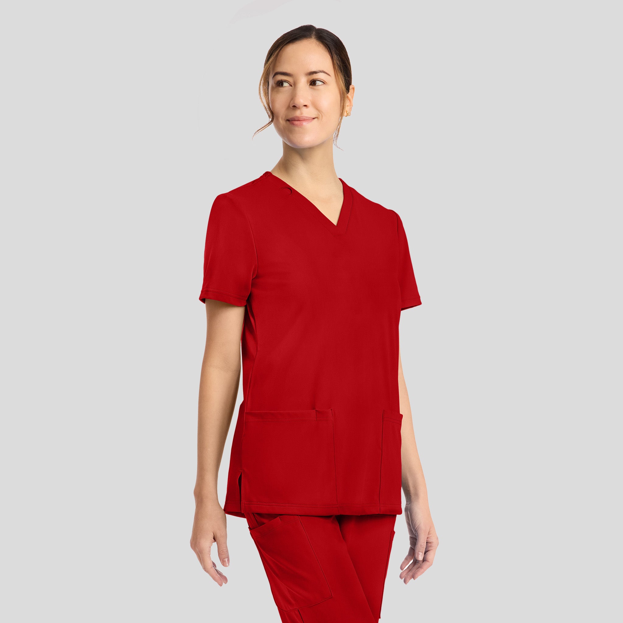 Achieve 2-Pocket Scrub Top | Red