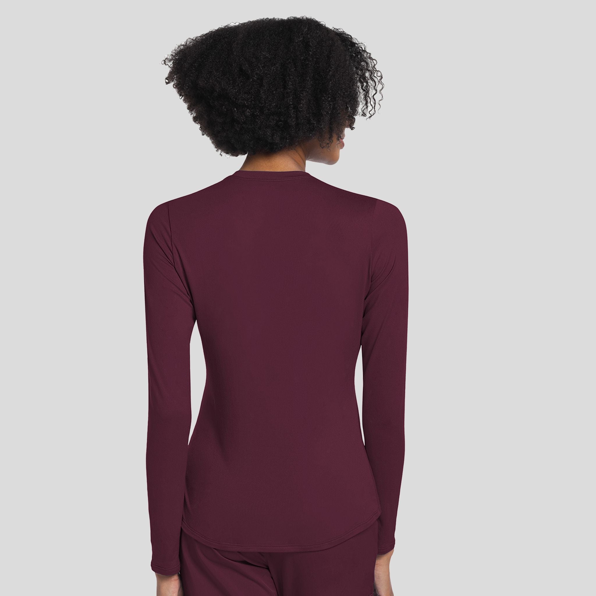 Long Sleeve Underscrub Knit Tee | Wine