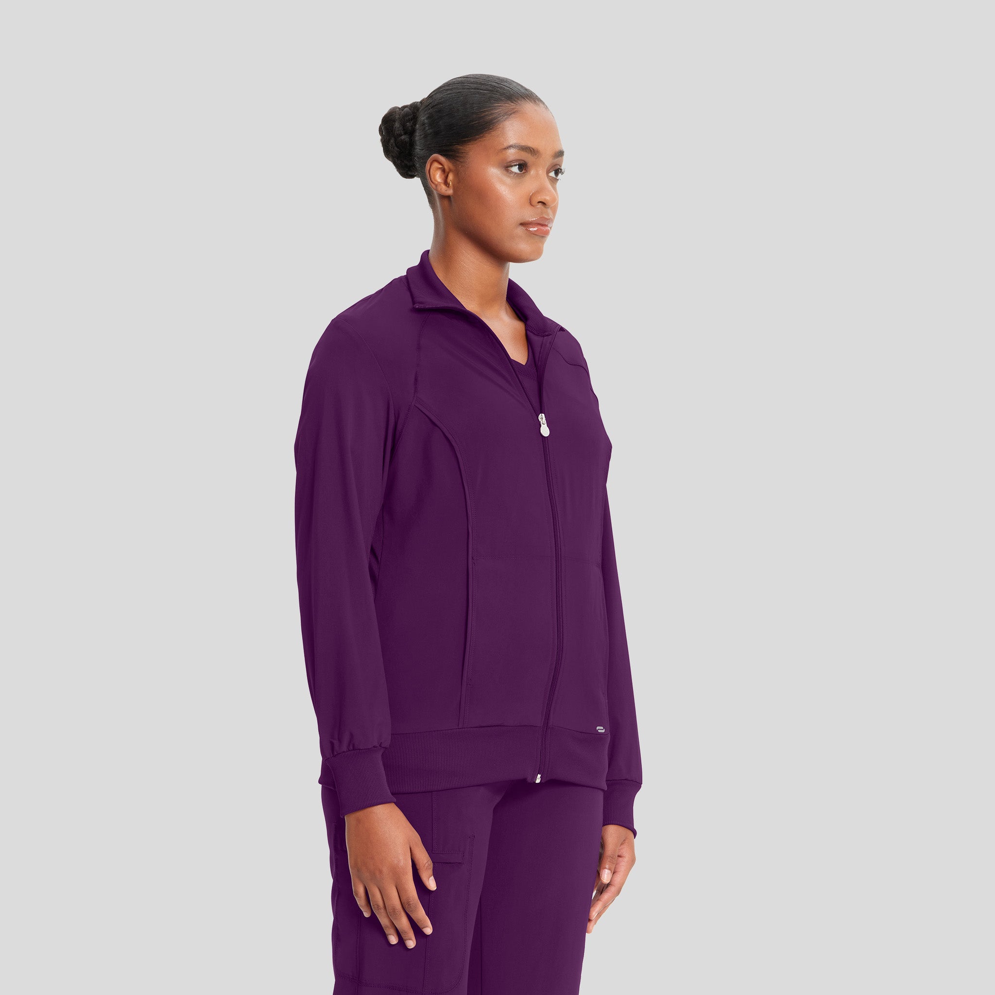 Women's Zip Front Warm-Up | Eggplant