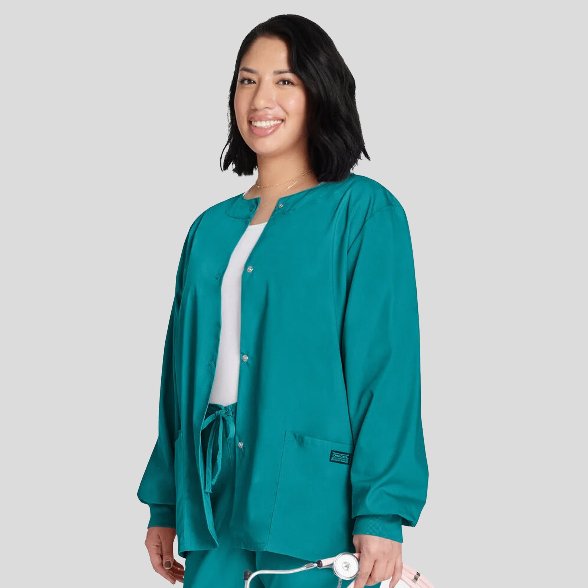 Women's Snap Front Jacket | Teal