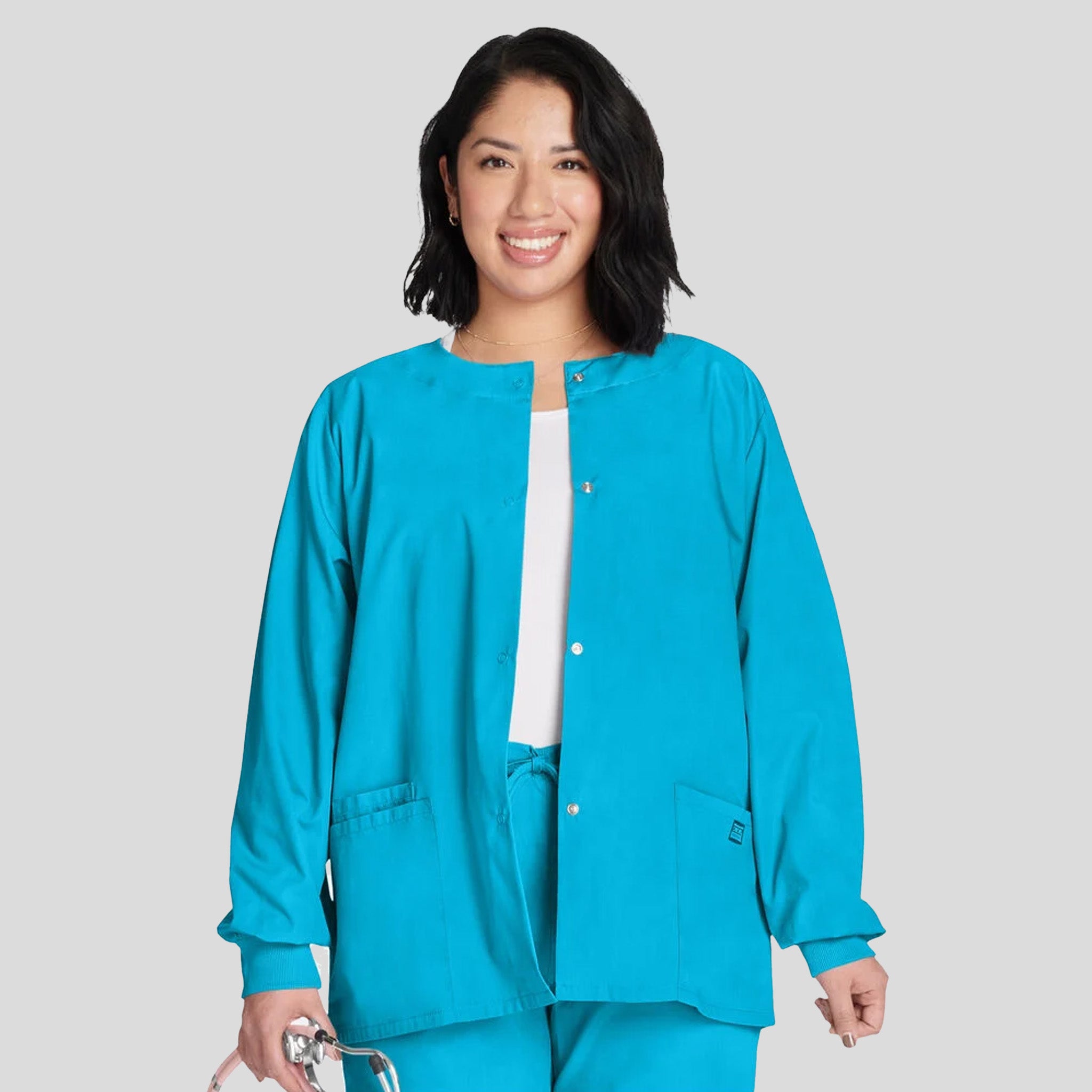 Women's Snap Front Jacket | Turquoise