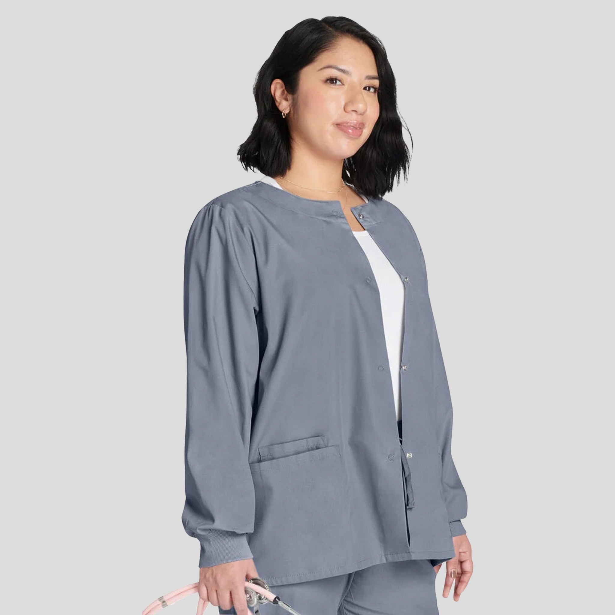 Women's Snap Front Jacket | Grey