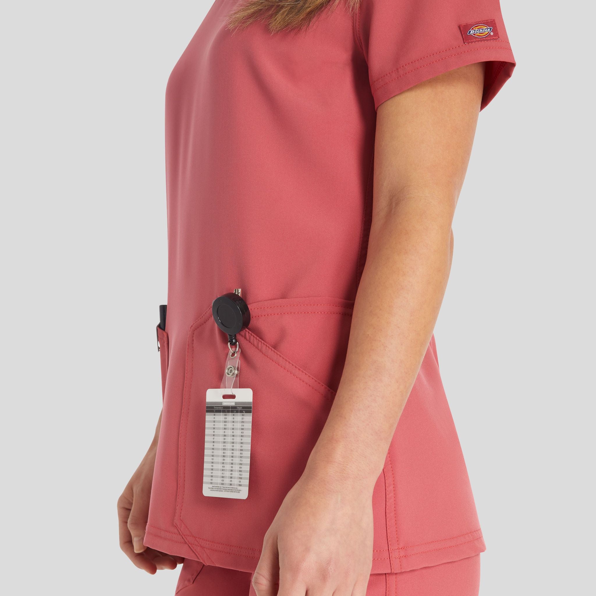 Women's V-Neck Scrub Top | Red Clay