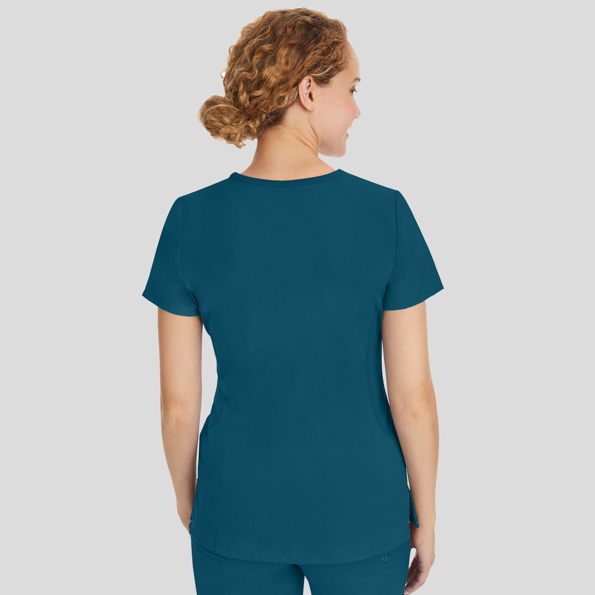 Juliet V-Neck Yoga Scrub Top | Caribbean