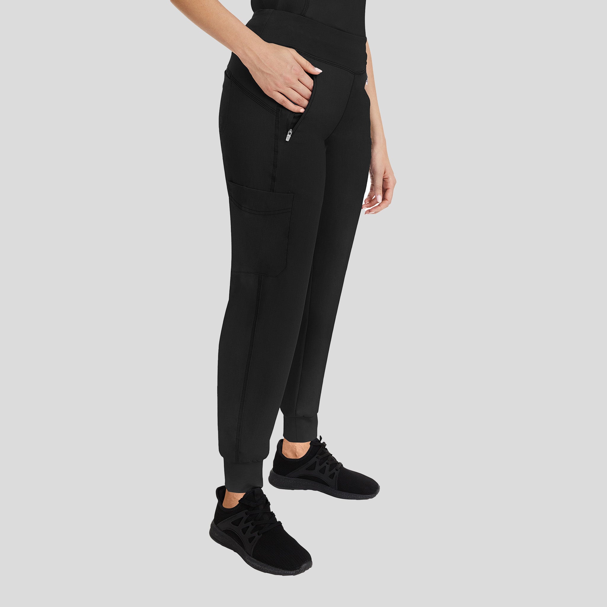 Tara Yoga Jogger Scrub Pant | Black