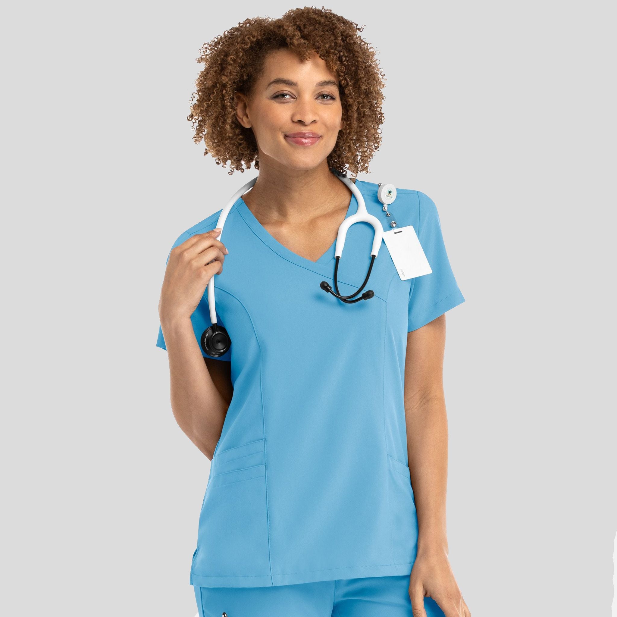 Women's Mock Wrap Top | Turquoise