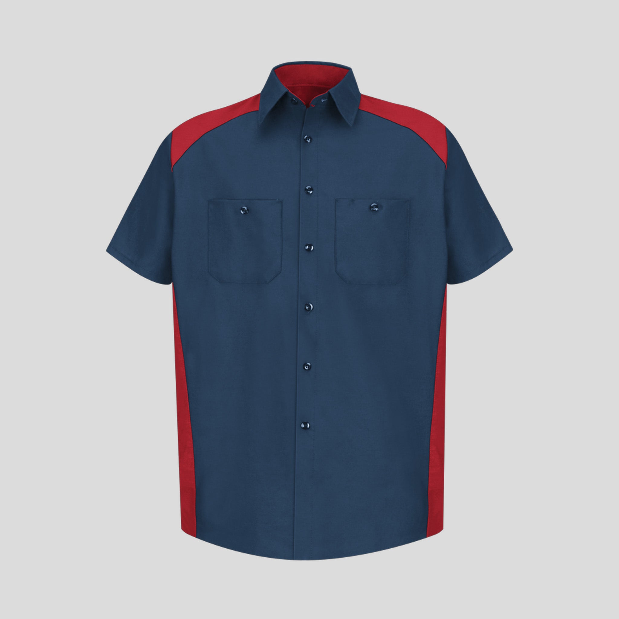 Short Sleeve Motorsports Shirt | Red/Navy