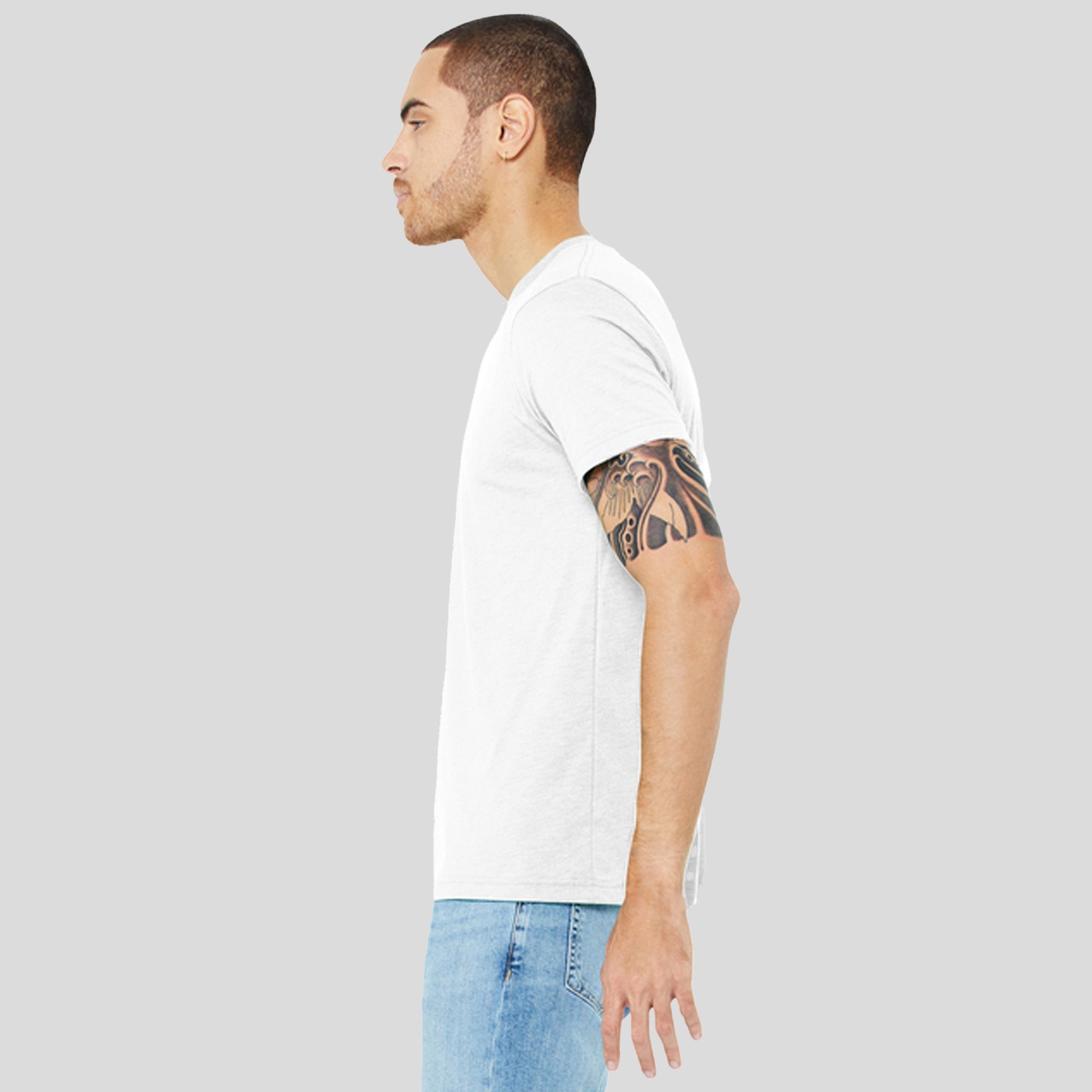 Unisex Triblend Short Sleeve Tee | Solid White Triblend