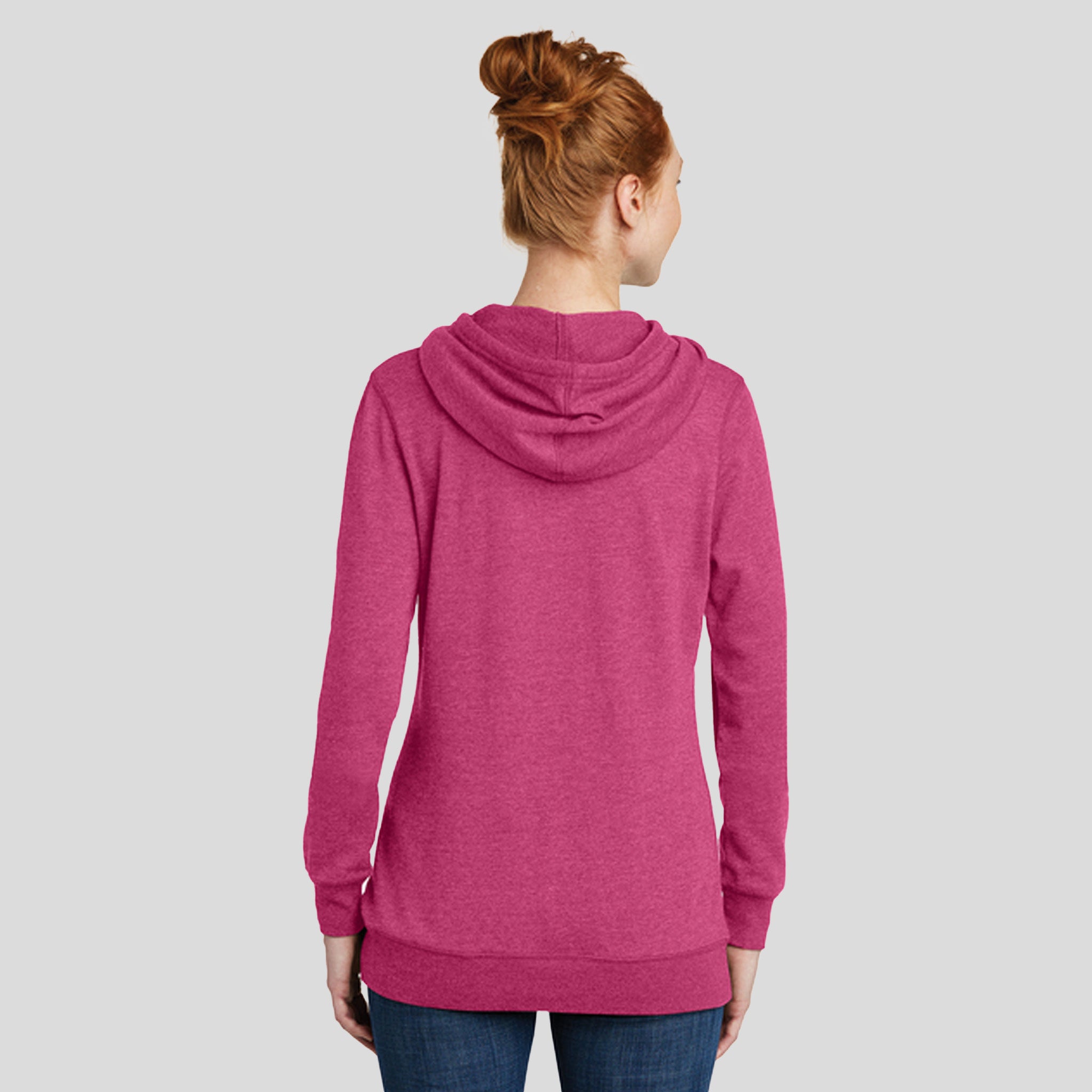 Women’s Lightweight Fleece Hoodie | Heathered Pink Azalea