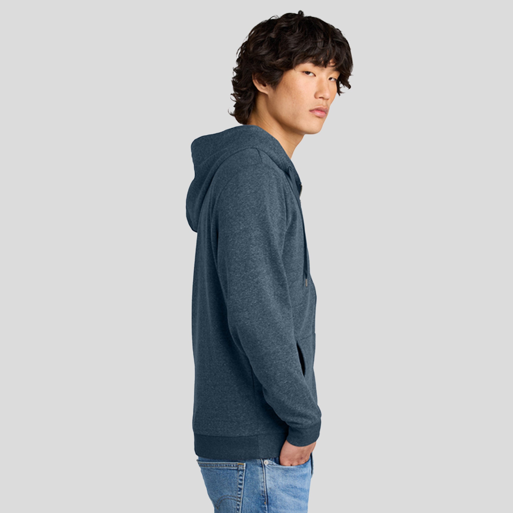 Perfect Tri® Fleece Full-Zip Hoodie | Navy Frost