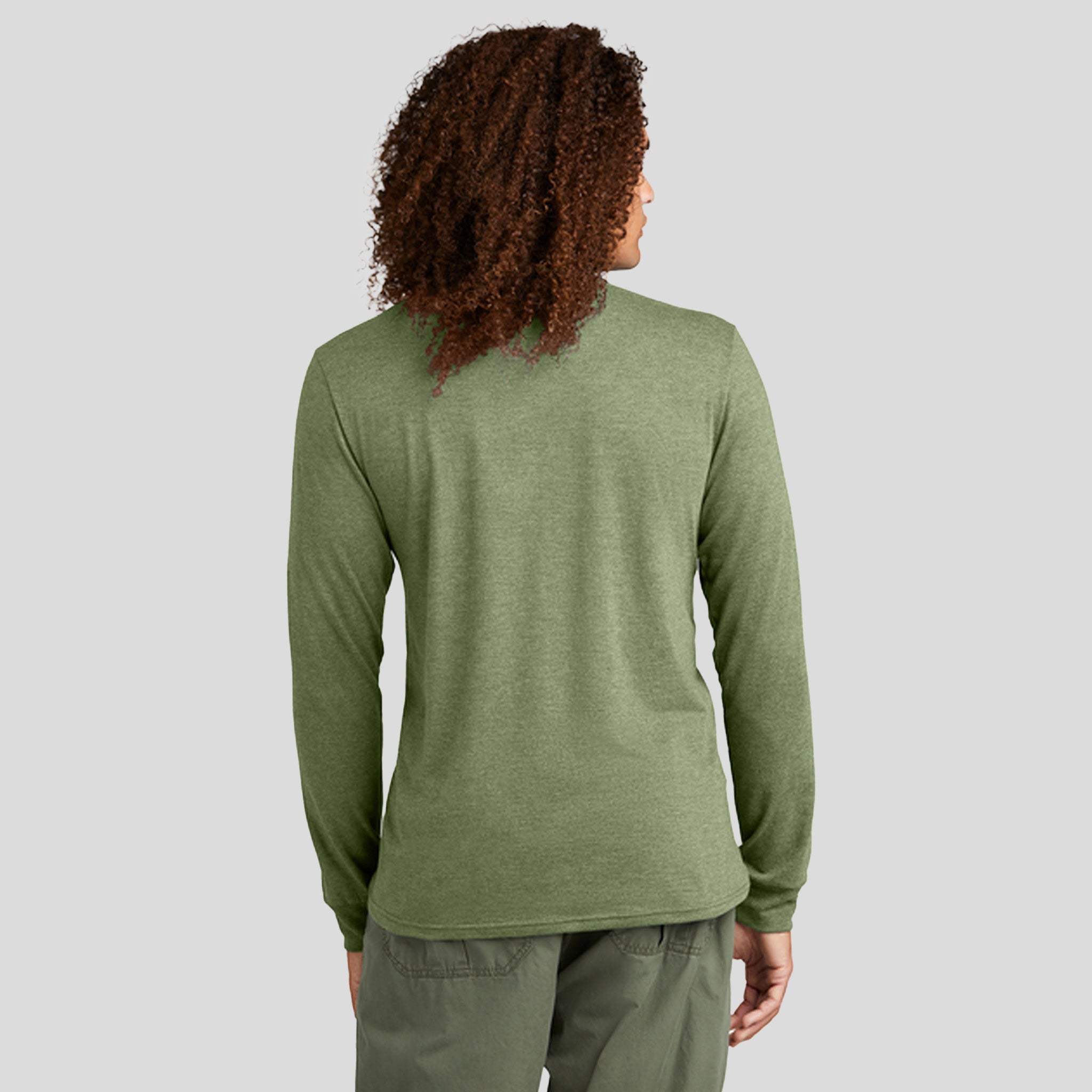 Perfect Tri® Long Sleeve Henley | Military Green Frost