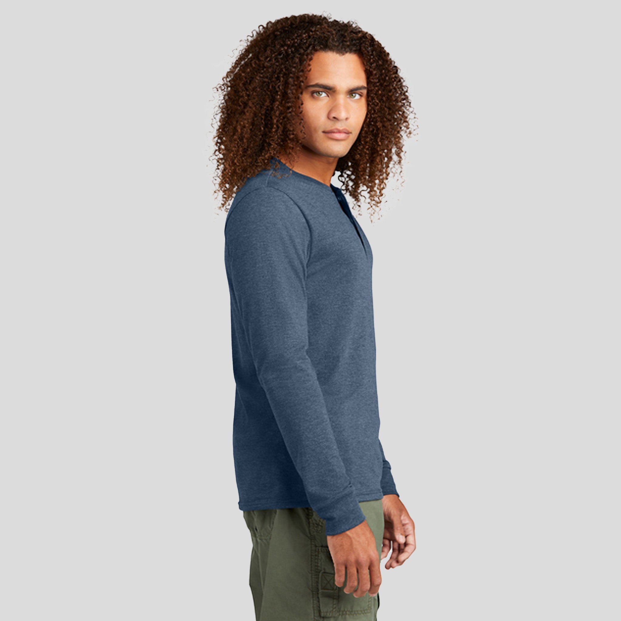 Perfect Tri® Long Sleeve Henley | Navy Frost