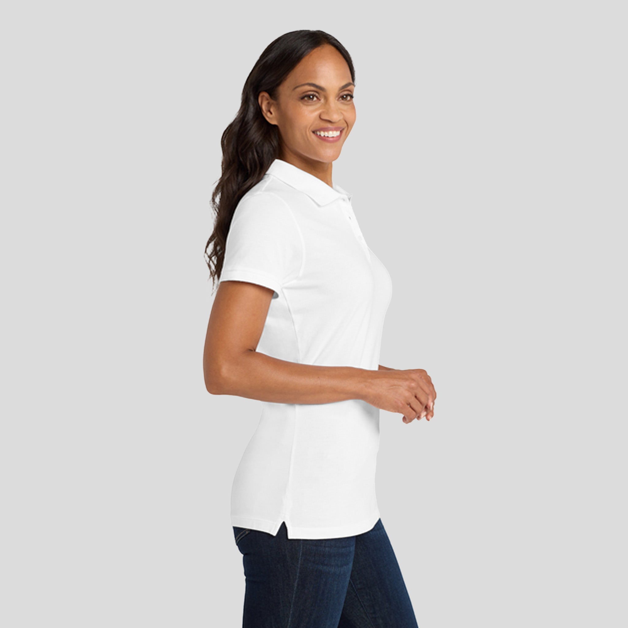 Women's EZCotton® Polo | White