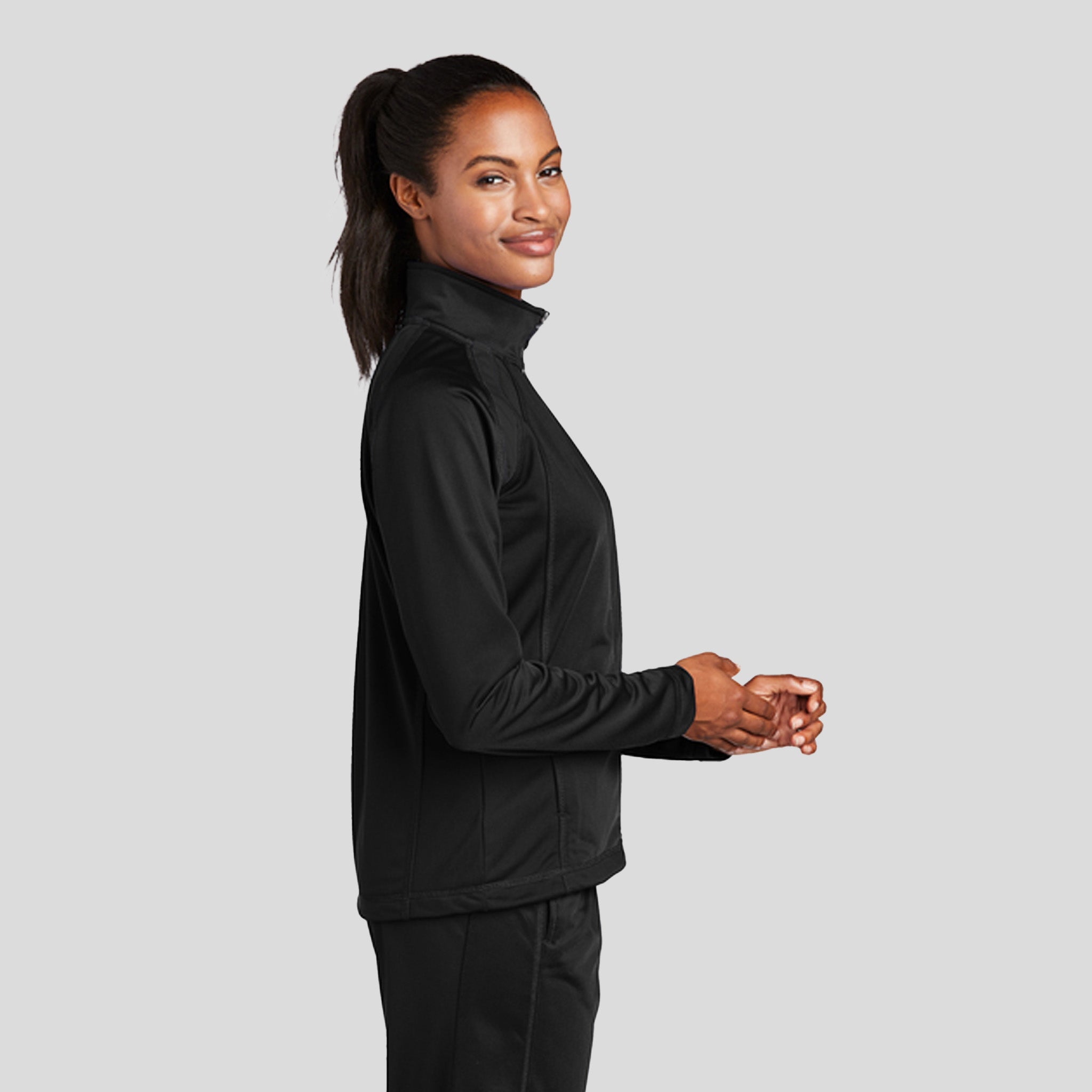 Women's Tricot Track Jacket | Black/Black