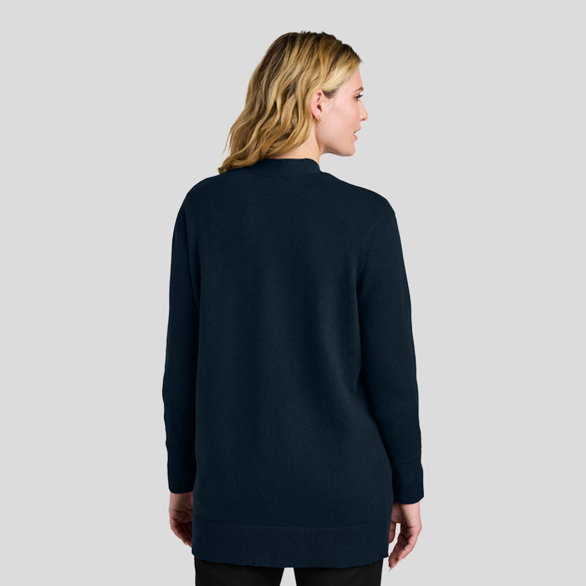 Women’s Easy Care Open-Front Cardigan Sweater | River Blue Navy